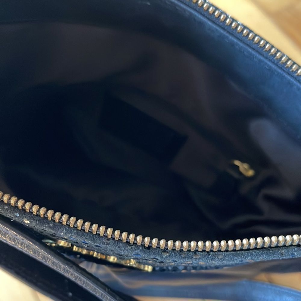 Coach Coach black leather python edge Ashley zip closure 2- strap Size ONE SIZE - 6 Thumbnail