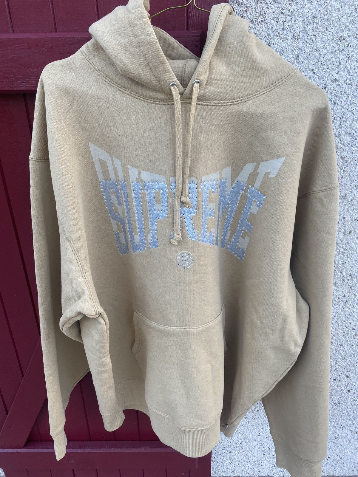 Supreme supreme sweater rhinestone shadow maron cream Size US L / EU 52-54 / 3 - 1 Thumbnail