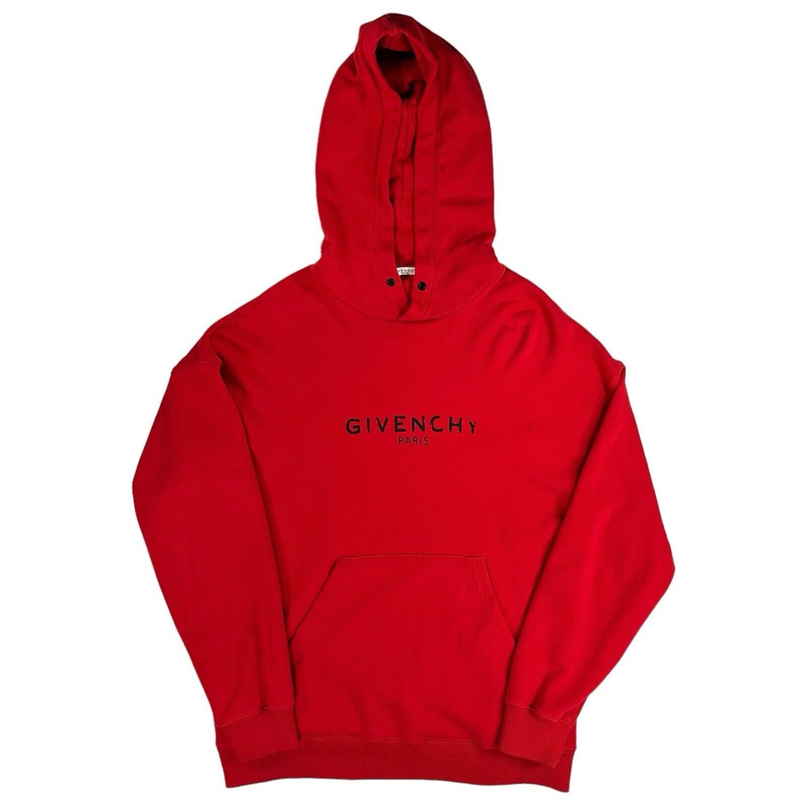 Givenchy Givenchy Size S Red Oversized Cracked Chest Logo Hoodie Grailed