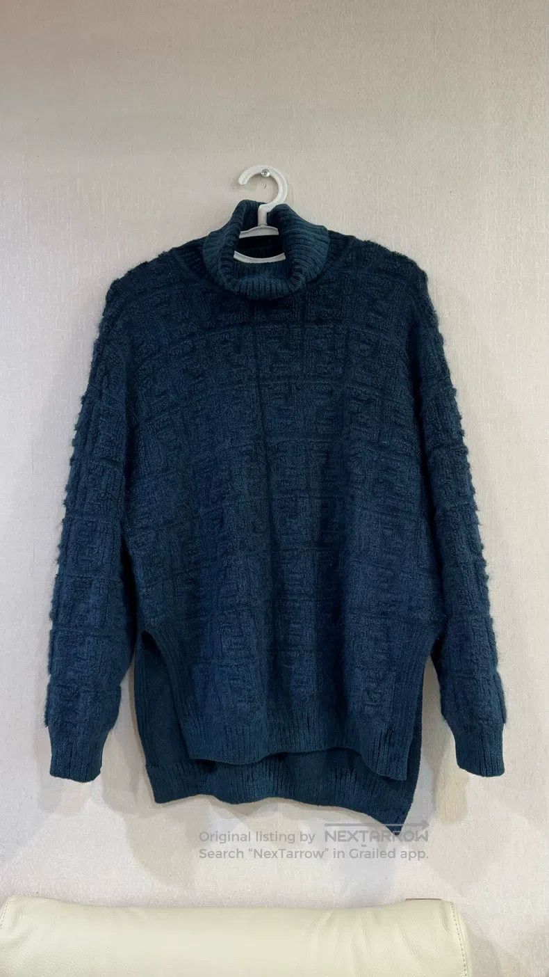 Fendi Fendi Blue high-necked knit sweater made of a blend of moh Size XS / US 0-2 / IT 36-38 - 1 Thumbnail
