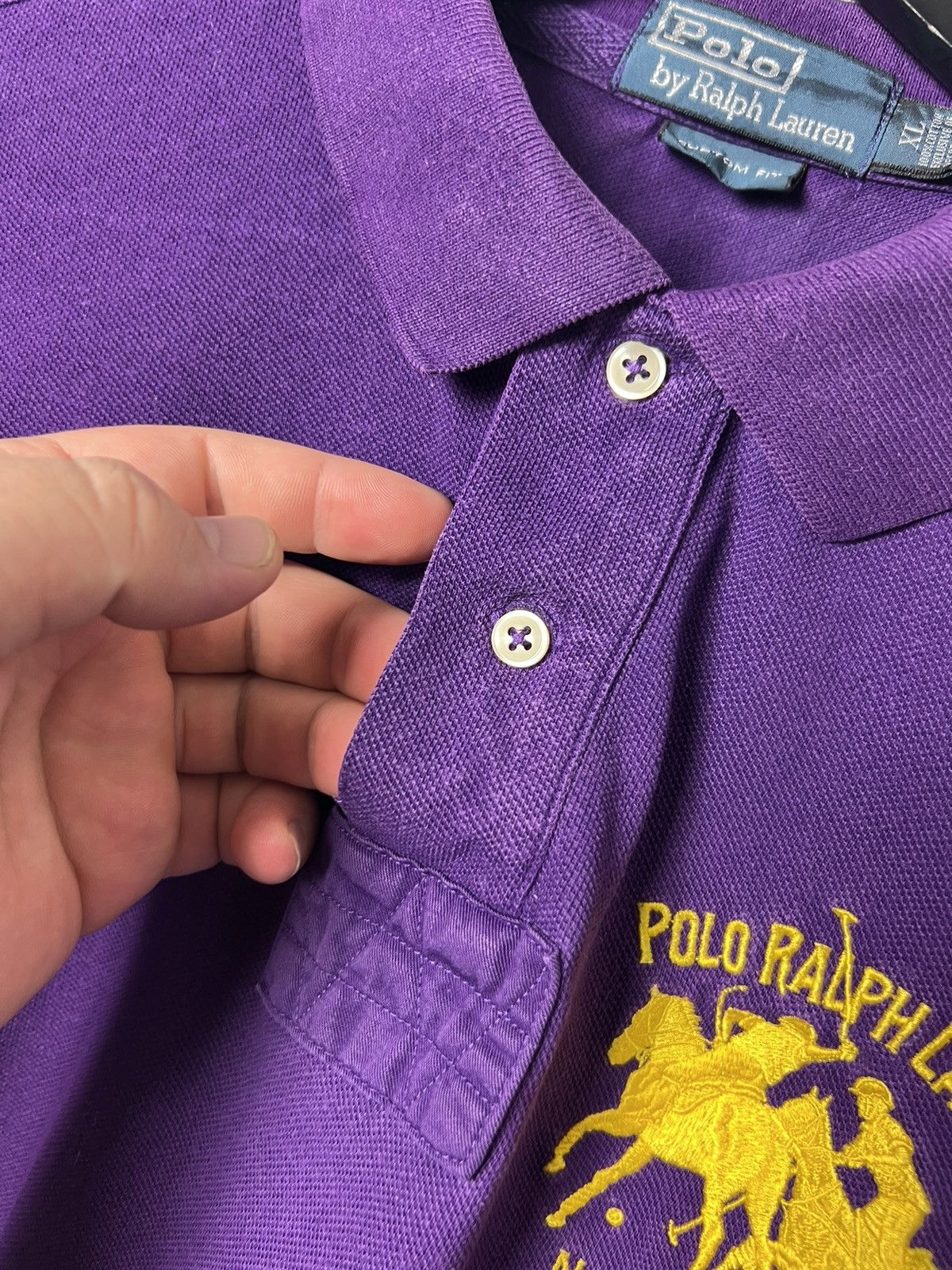 Polo Ralph Lauren Vintage Polo Ralph Lauren New York Purple Polo Long Sleeve Size US XL / EU 56 / 4 - 6 Thumbnail