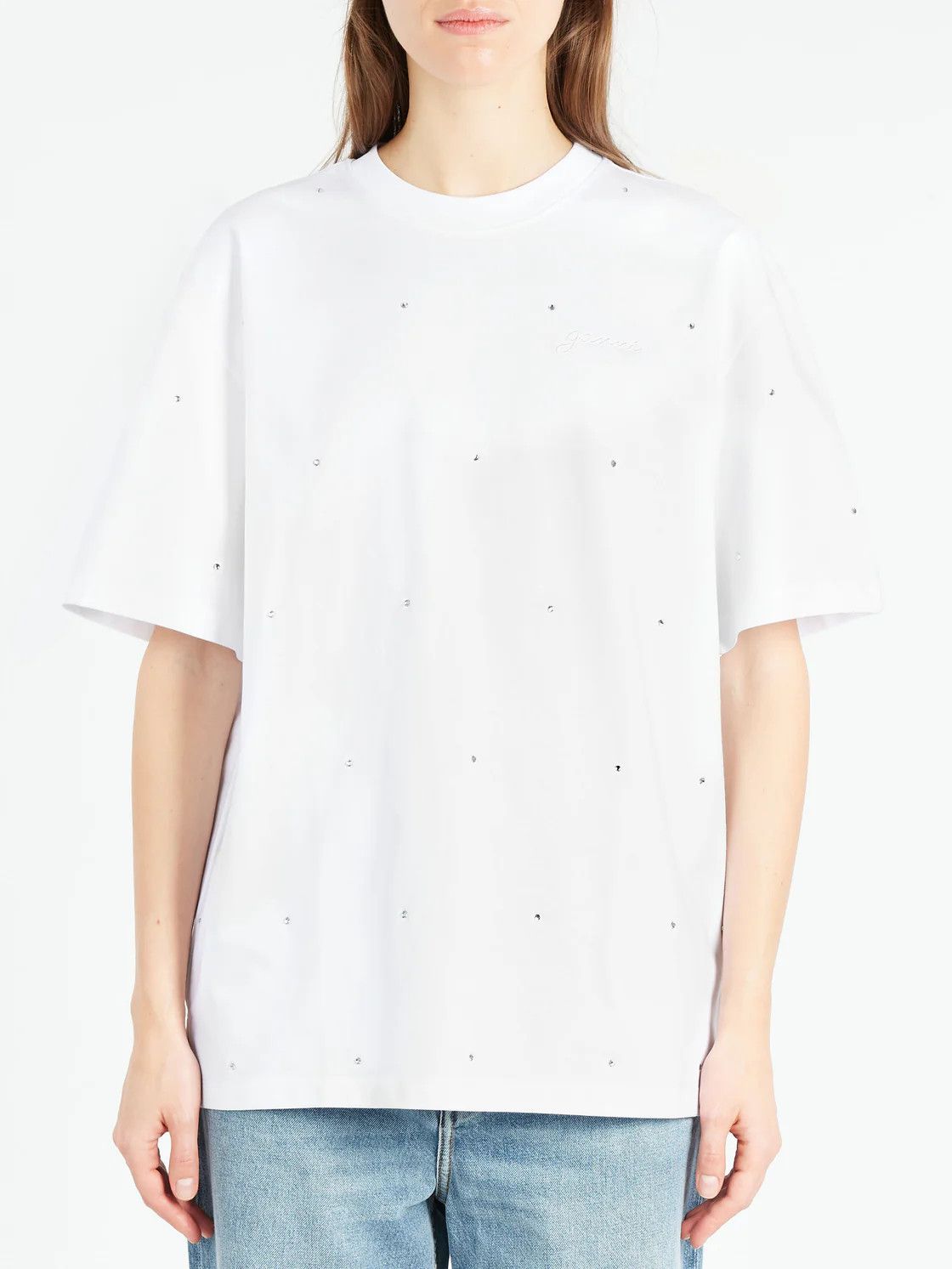 o1s22i1n0525 Crewneck T-Shirt in White