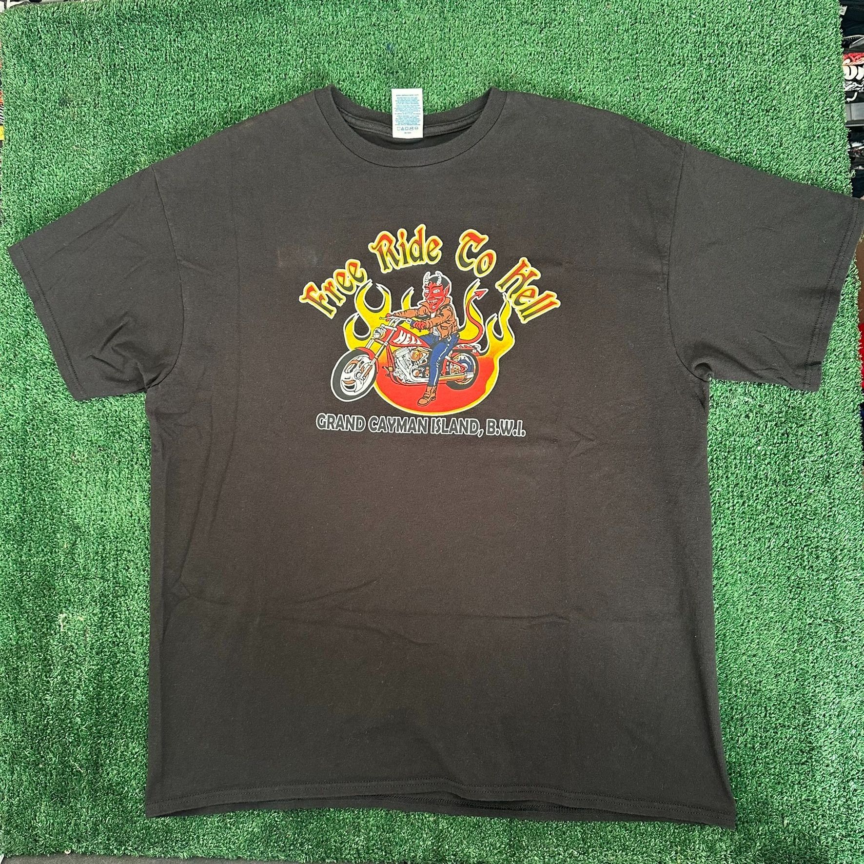 Delta Vintage Biker Devil Choppers T-Shirt Hell Grand Cayman Tee Size US XL / EU 56 / 4 - 1 Thumbnail