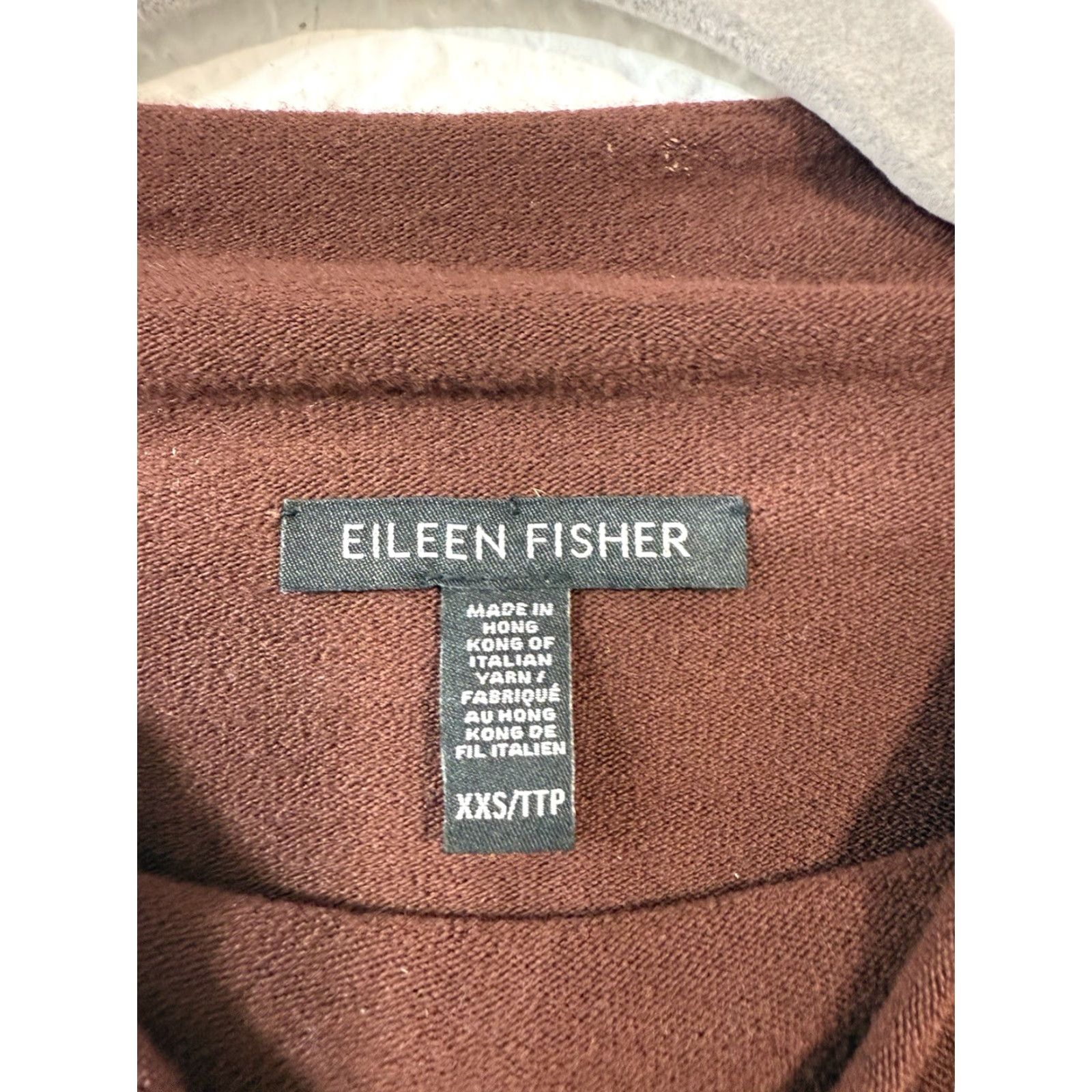 Eileen Fisher EILEEN FISHER Top Tunic Long Sleeve Brown XS XXS Womens Pullover Stretch Mock Neck Shirt Size XXS / US 00 / IT 34 - 7 Thumbnail