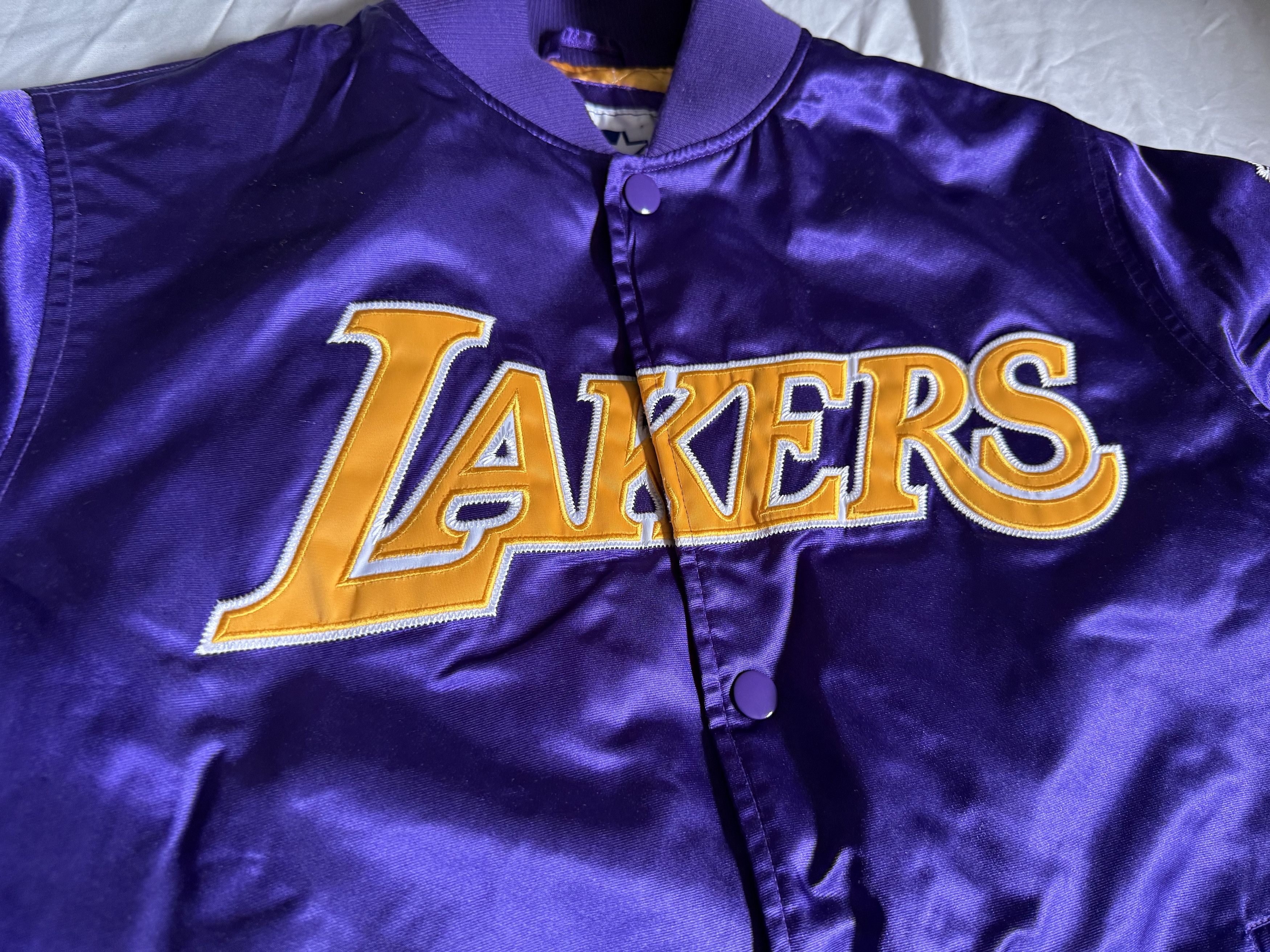 NBA × Starter Los Angeles Lakers Starter Satin Bomber Jacket Medium Size US M / EU 48-50 / 2 - 5 Thumbnail