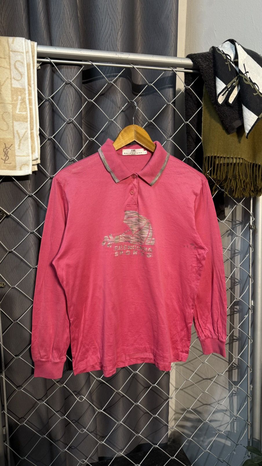 Balenciaga BALENCIAGA SPORTS PARIS POLO SHIRT PINK LARGE Size US L / EU 52-54 / 3 - 1 Thumbnail