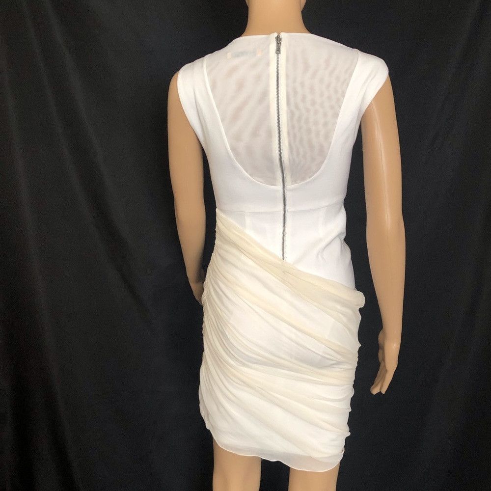 Alice + Olivia Alice + Olivia Lexie Drape-Skirt White Dress Size 2 Size XS / US 0-2 / IT 36-38 - 5 Thumbnail
