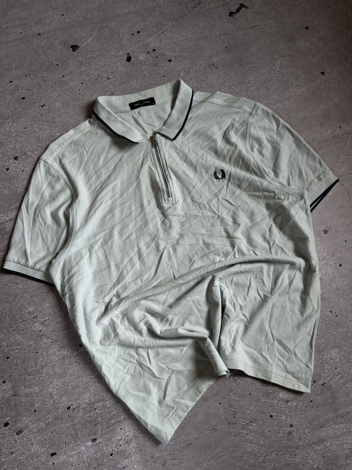 Fred Perry Fred Perry Short Sleeve Half Zip Tipped Crepe Shirt XXL Size US XXL / EU 58 / 5 - 1 Thumbnail