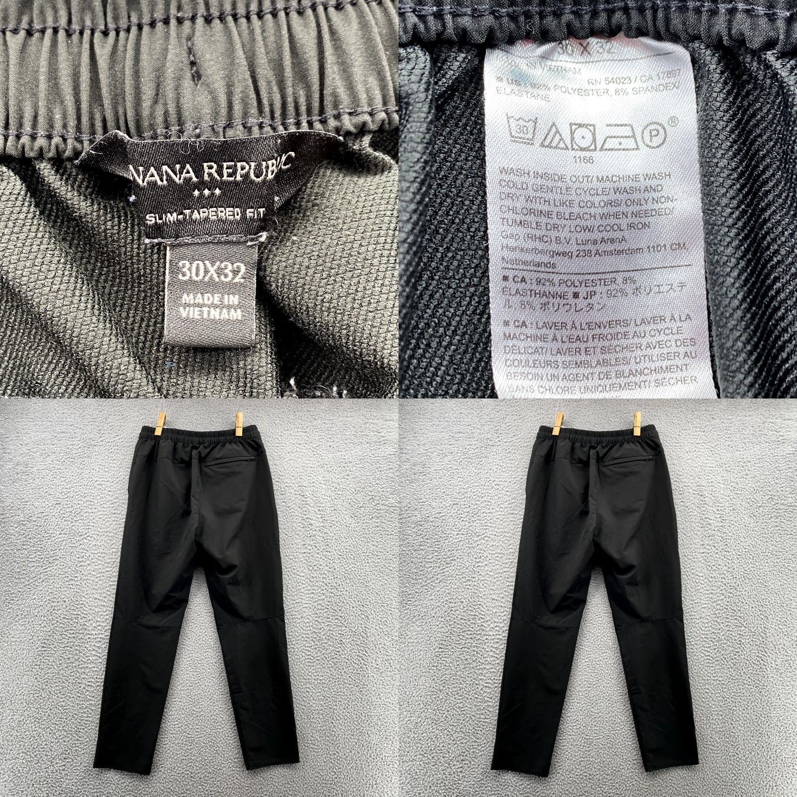 Banana Republic Banana Republic Pants Mens 30X32 Black Slim Tapered Chino Academia Preppy Size US 30 / EU 46 - 8 Thumbnail