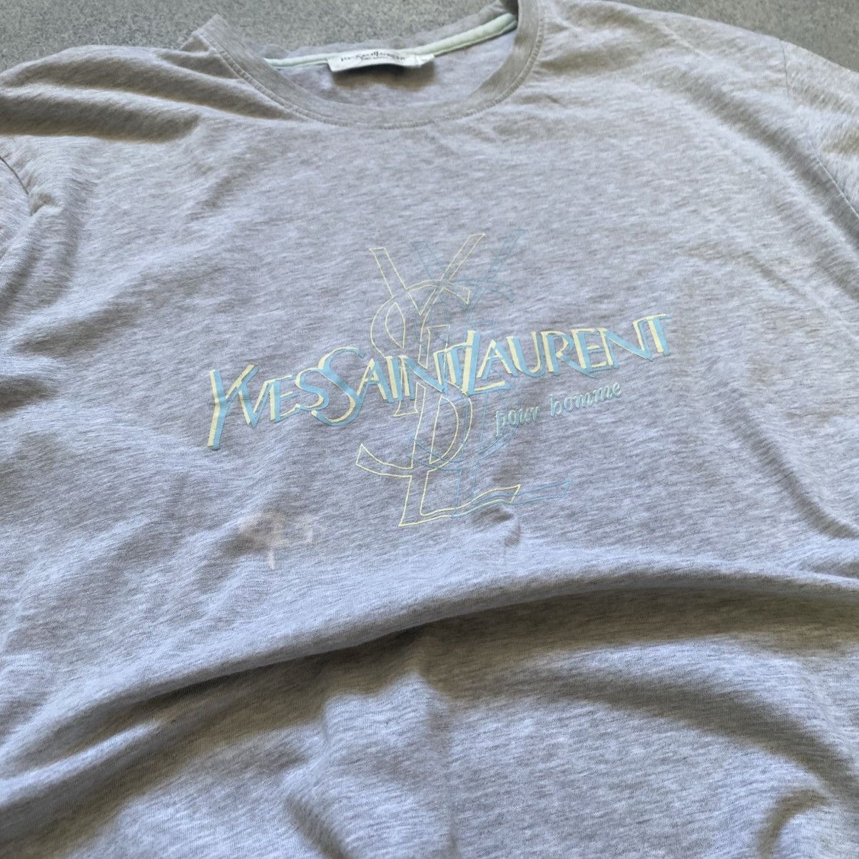 Yves Saint Laurent Vintage YSL T-Shirt Big Logo Spell Out Size US XL / EU 56 / 4 - 3 Thumbnail