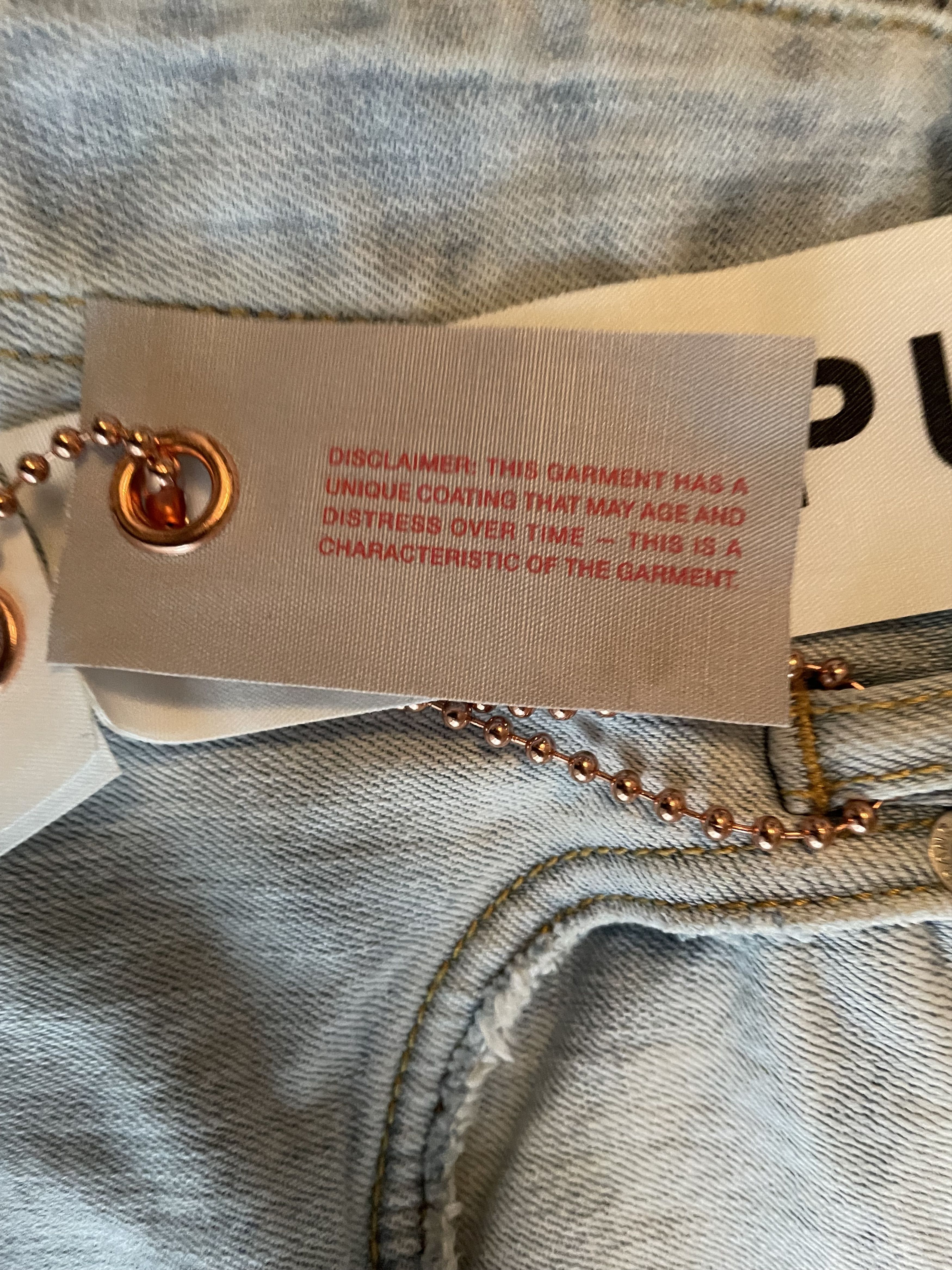 Purple Brand Purple Brand Denim P001-PTLI423-33 "Flock Painted Wordmark" Size US 33 - 9 Thumbnail