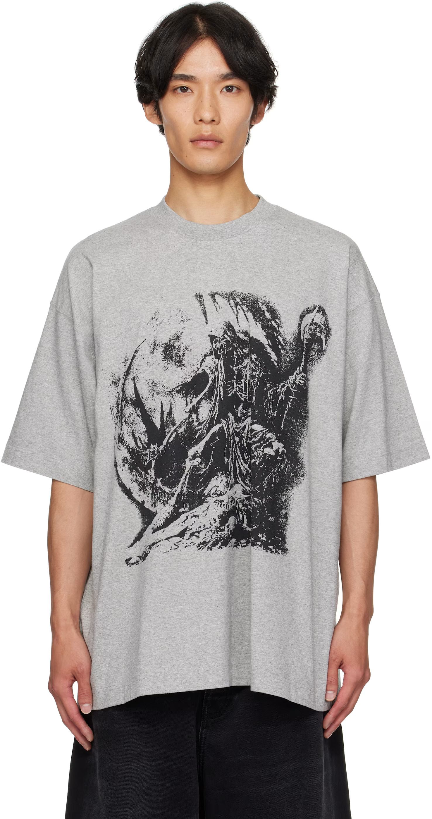 Vetements o1mle0226 Goth Oversized T-Shirt in Gray Size US L / EU 52-54 / 3 - 1 Thumbnail
