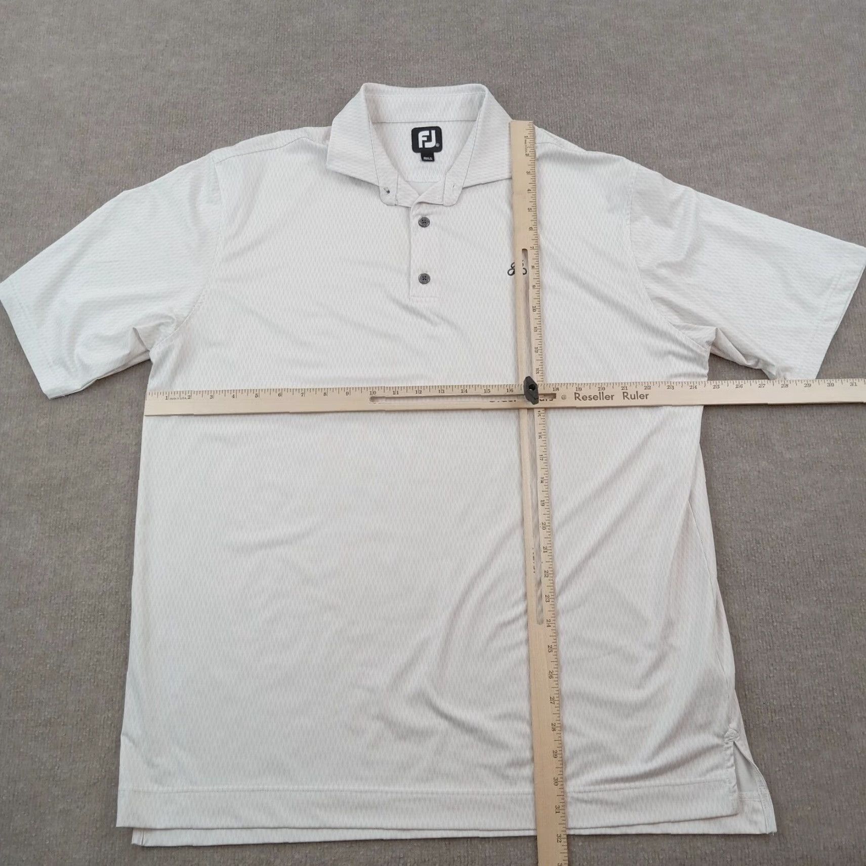 Footjoy FootJoy Polo Shirt Mens XL White Diamond Short Sleeve Stretch Golf Casual Z Size US XL / EU 56 / 4 - 2 Thumbnail