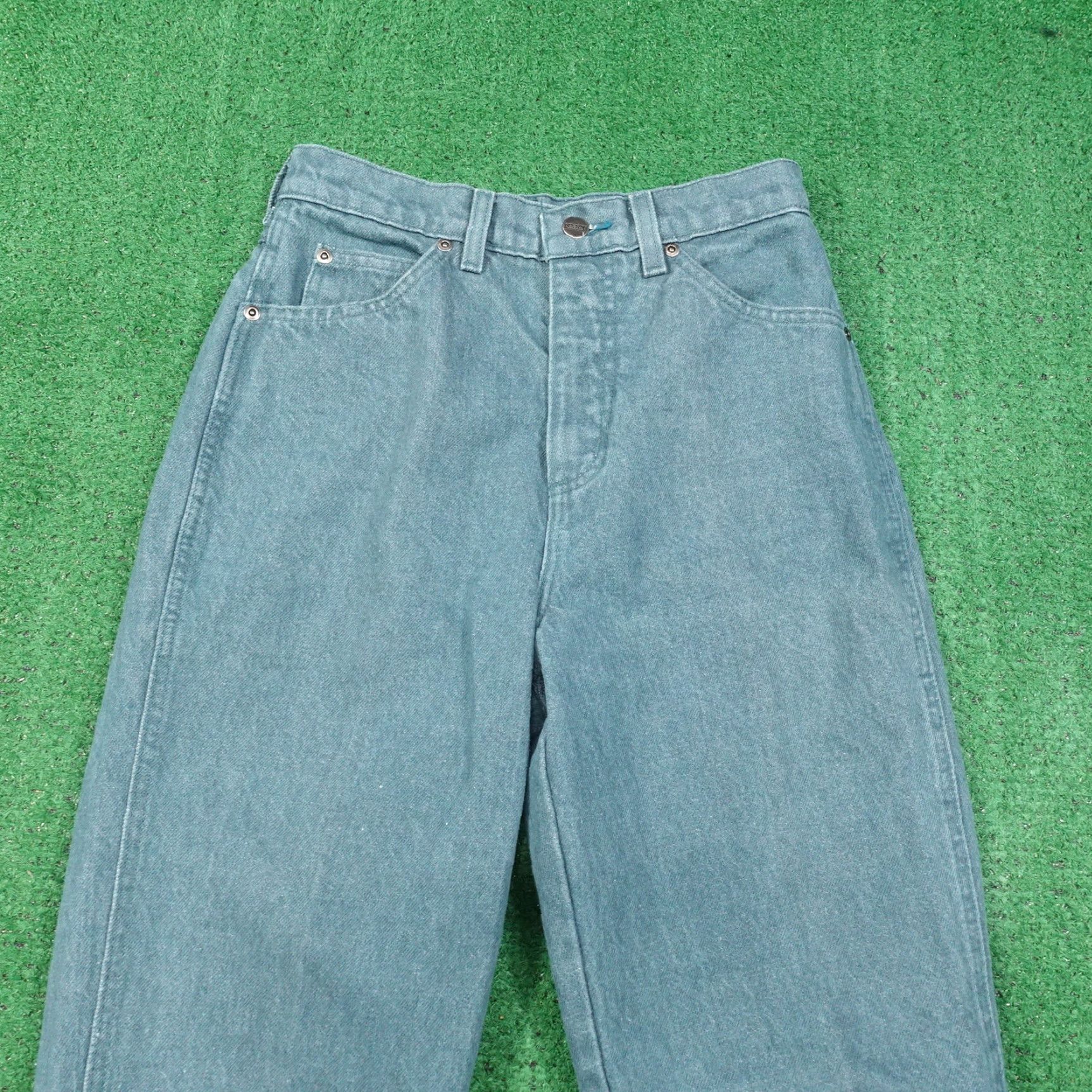 Lands' End VINTAGE LANDS' END GREEN TAPERED JEANS PETITE 6P (26X28) WOMENS USA MADE Size 28" / US 6 / IT 42 - 2 Thumbnail