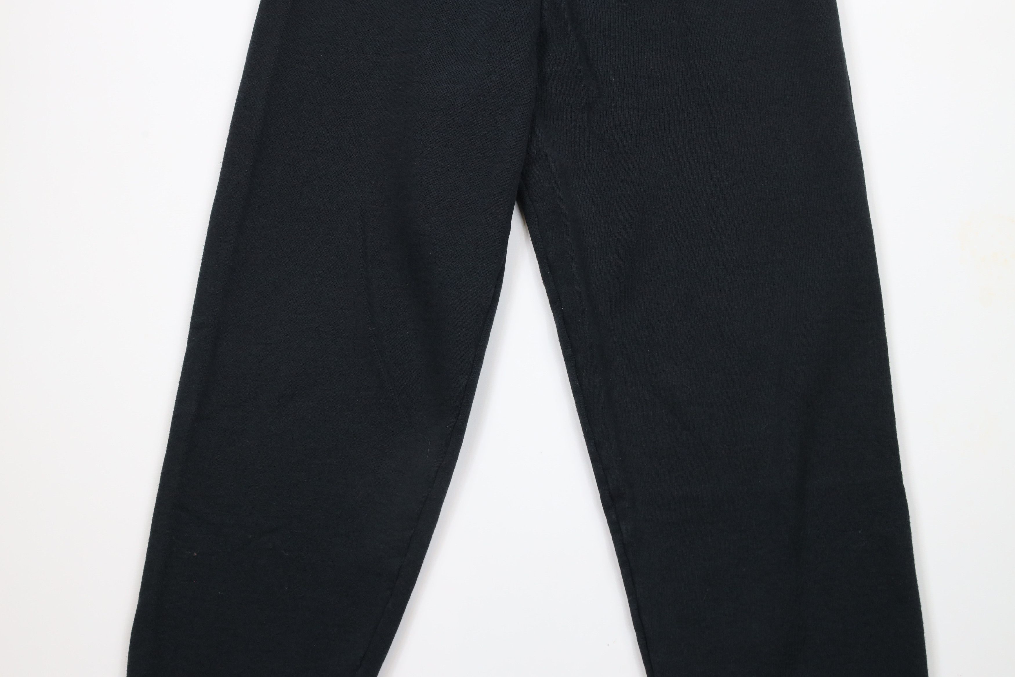 Vintage Vintage 90s Streetwear Blank Cuffed Sweatpants Joggers Black Size US 34 / EU 50 - 3 Thumbnail