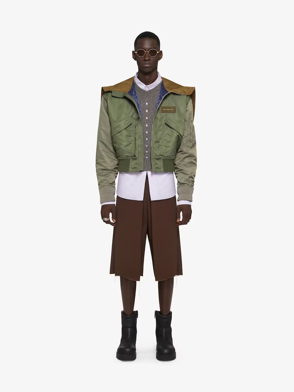 Givenchy o1w1db10325 Bomber in Olive Green Size US XL / EU 56 / 4 - 4 Thumbnail