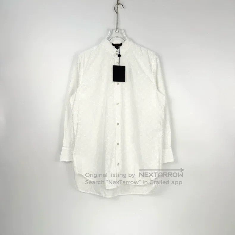 Louis Vuitton Louis Vuitton White dark stripe shirt with full logo shirt Size US XXS / EU 40 - 3 Thumbnail