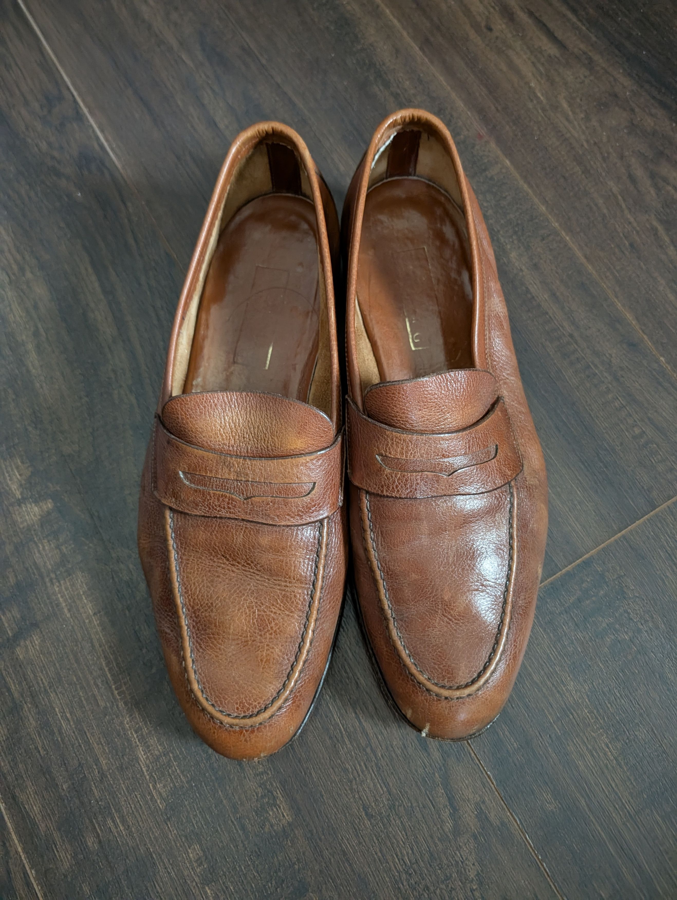Vintage ALEXANDER MAGNUM G vtg brown pebbles penny loafers Size US 10 / EU 43 - 2 Thumbnail