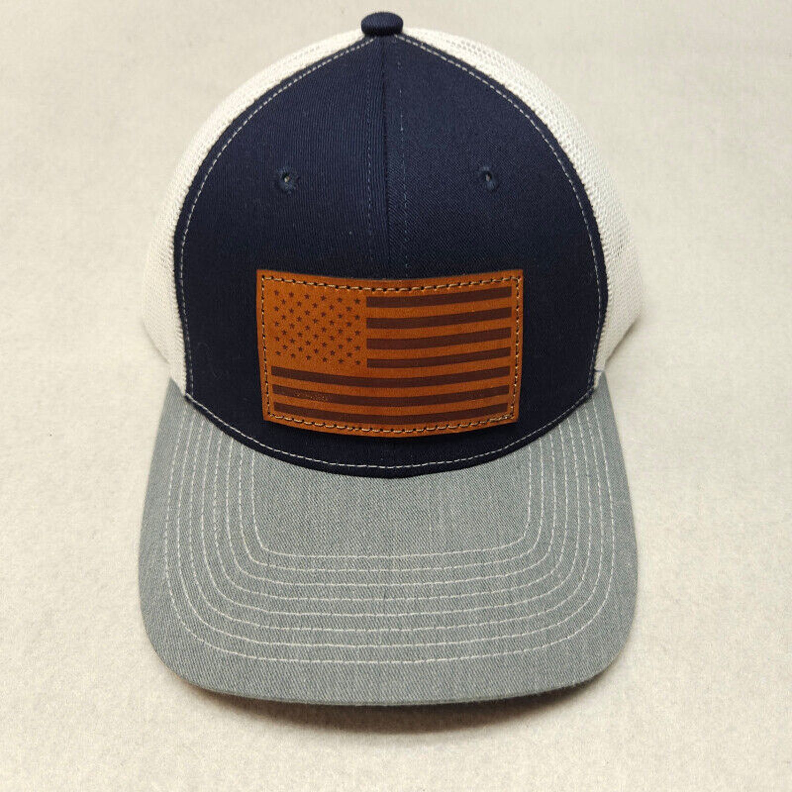 Other Outdoor Cap Trucker Style Men’s Cap Navy Blue Gray Brim Size ONE SIZE - 1 Thumbnail