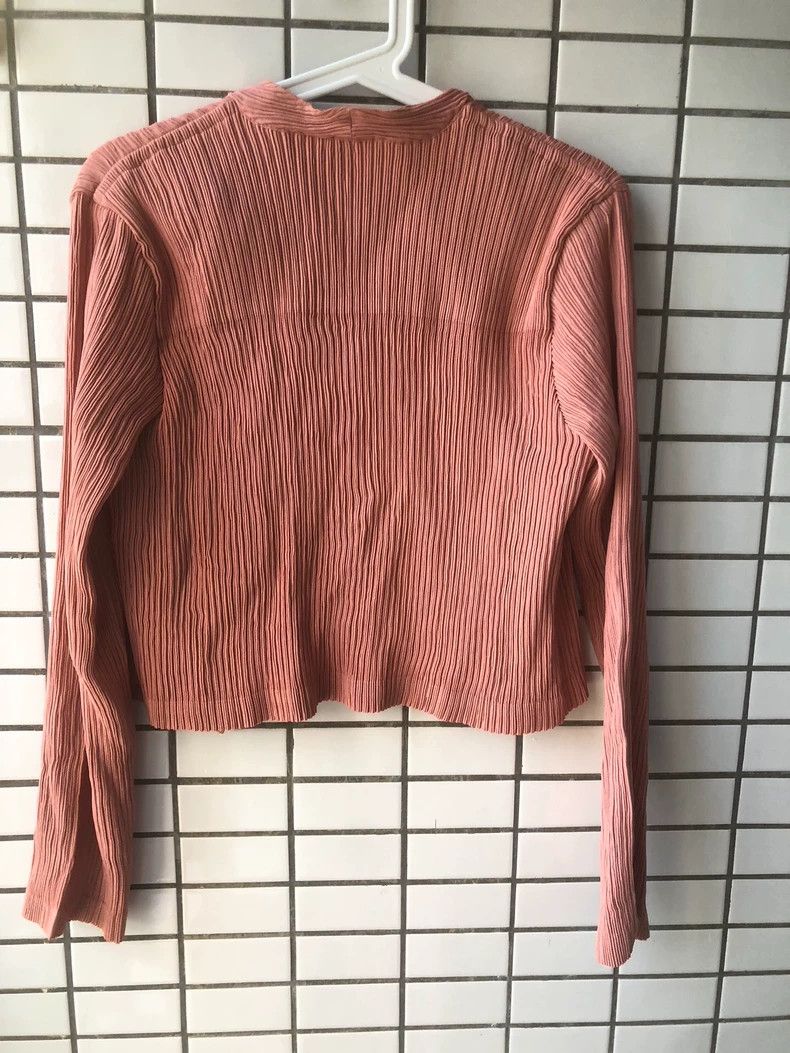 Issey Miyake Issey Miyake size:3 Pink pleated toothpick jacket Size XS / US 0-2 / IT 36-38 - 4 Thumbnail
