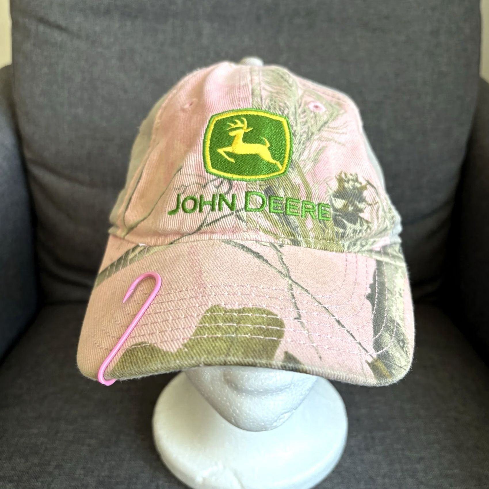 John Deere John Deere Hat Cap Strapback Pink Camouflage Dri Duck Fishing Farm Hunting Adjustable Cotton Baseball Cap Womens Mens Unisex Adults Size ONE SIZE - 2 Thumbnail