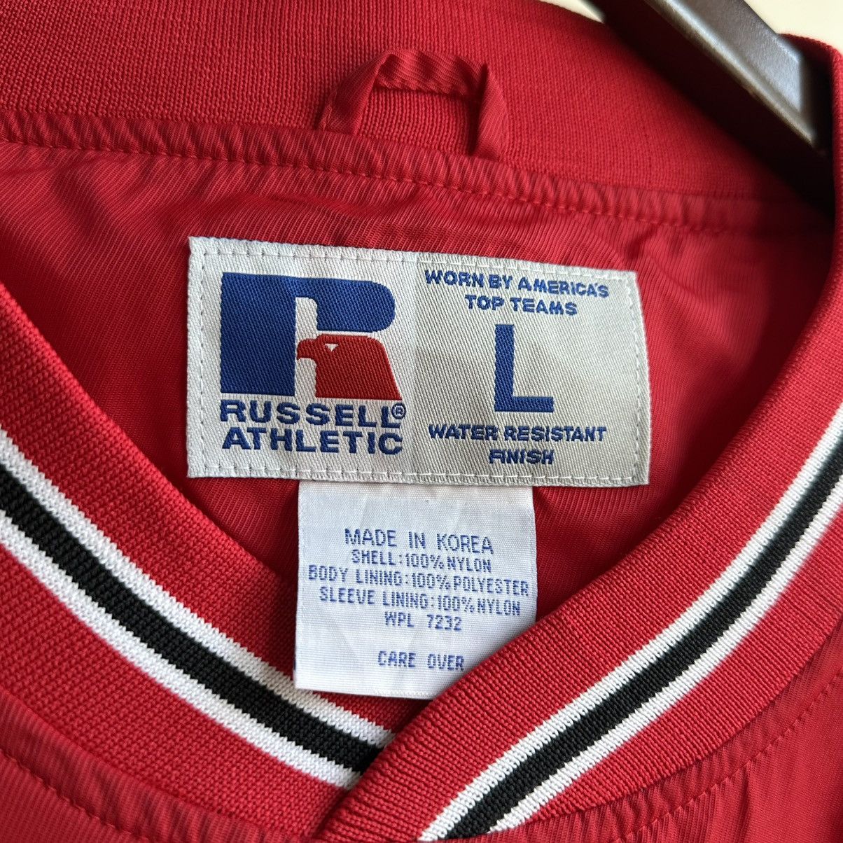 Russell Athletic × Vintage Vintage 90s Russell Athletic Water Resistant Nylon Jacket Size US L / EU 52-54 / 3 - 7 Thumbnail