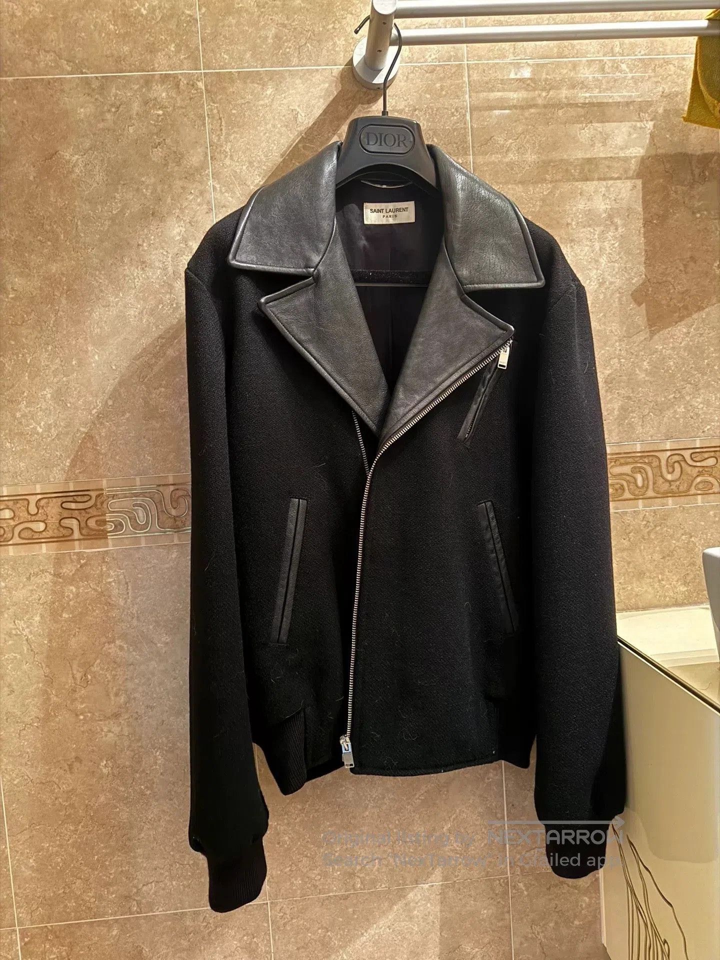 Saint Laurent Paris Saint Laurent 14fw Black Wool Leather Jacket. Size US M / EU 48-50 / 2 - 1 Thumbnail