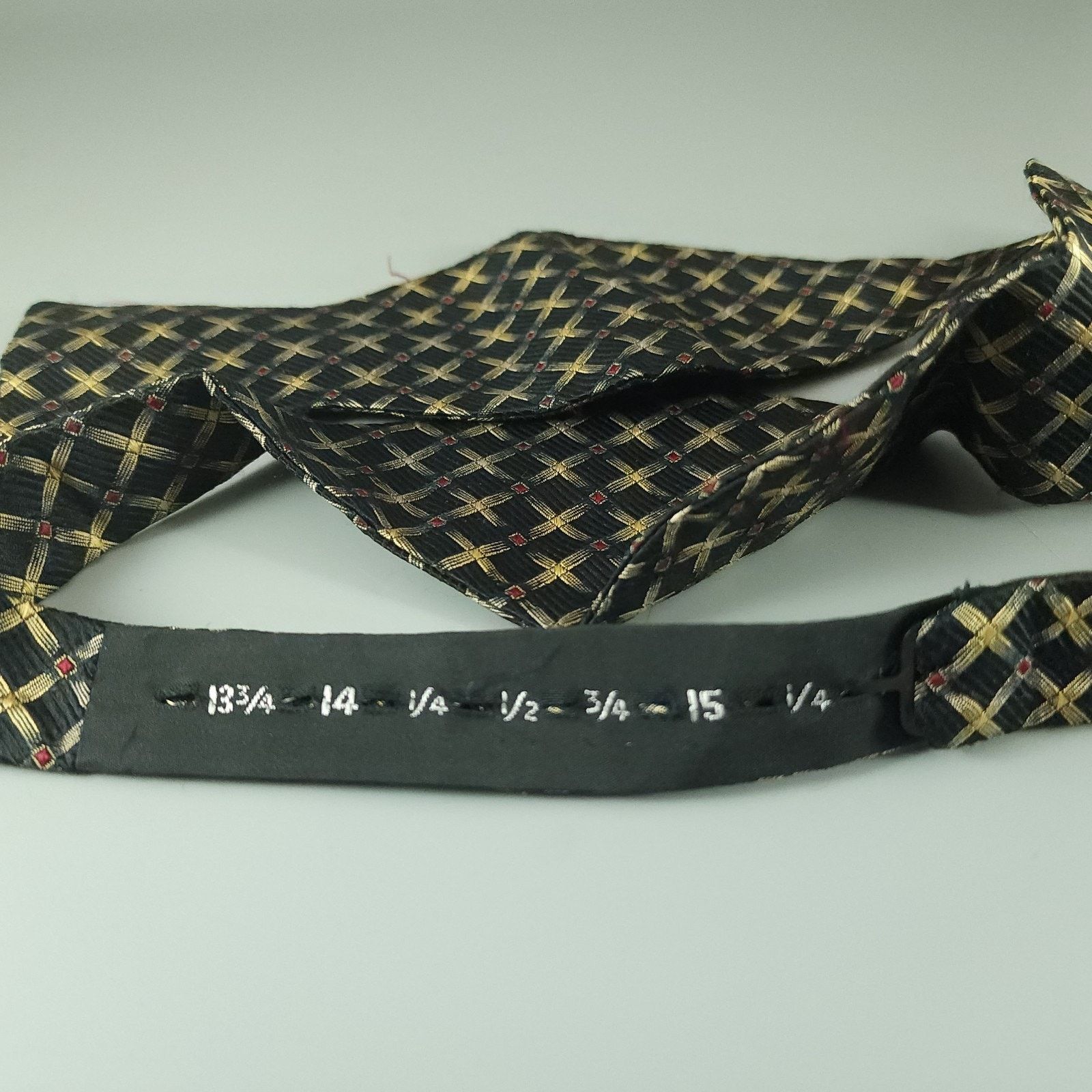 Paul Stuart Paul Stuart Adjustable Silk Bowtie Brown and Gold Vintage Size ONE SIZE - 4 Thumbnail