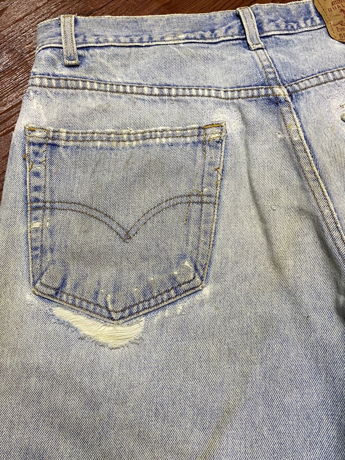 Levi's Vintage Clothing Vintage Levis550 90’s Faded Ripped Short Jeans Size US 34 / EU 50 - 7 Thumbnail
