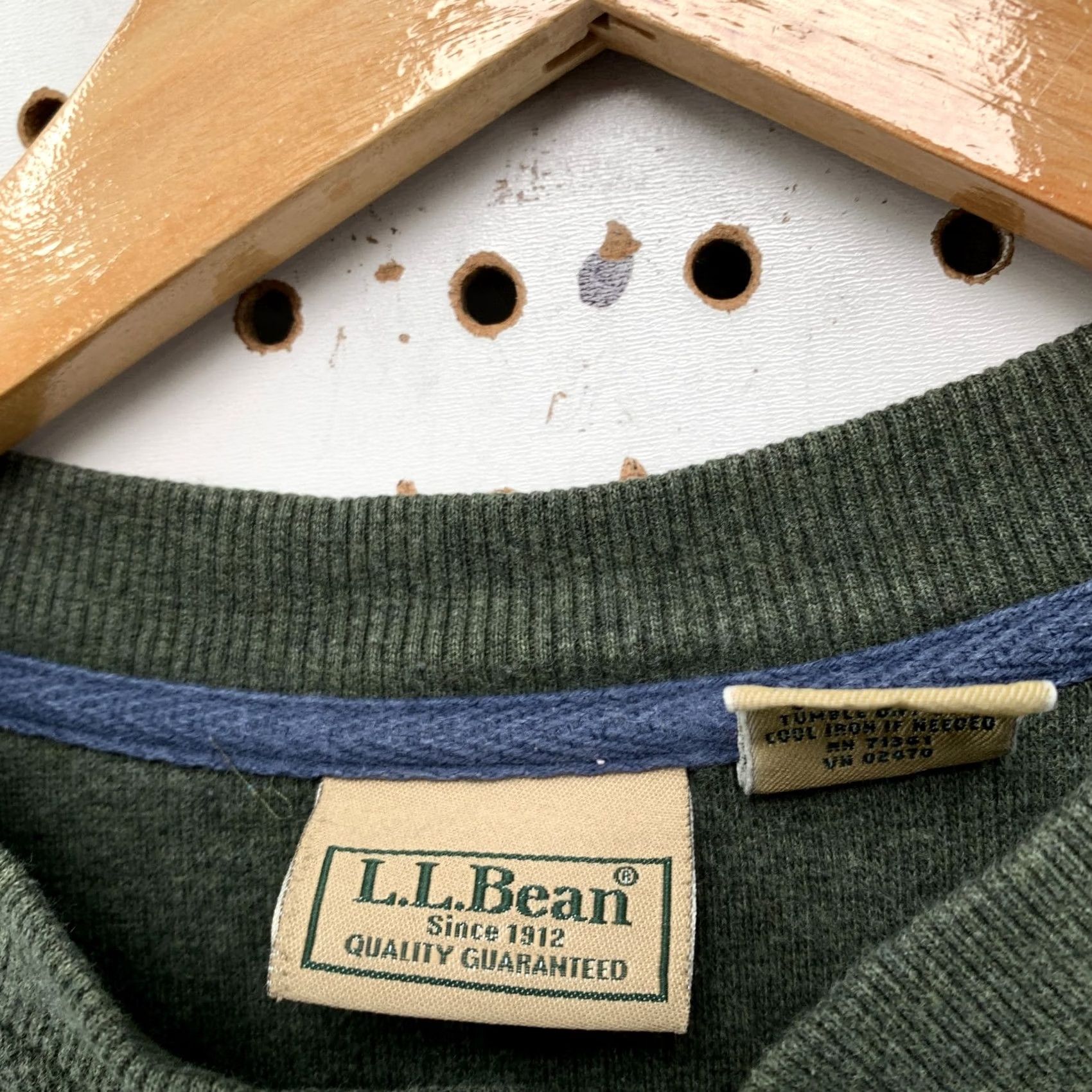 Vintage LL Bean Henley Long Sleeve Green Outdoor Warm Mens Size XL 25x26.5 Size US XL / EU 56 / 4 - 2 Thumbnail