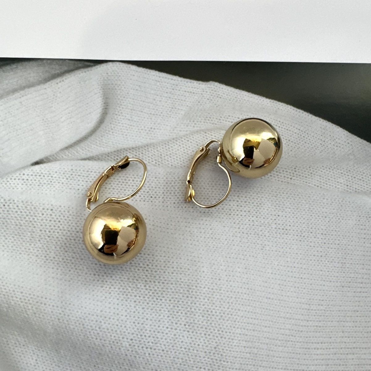 Other Gold Ball Dangle Drop Earrings for Women Size ONE SIZE - 2 Thumbnail