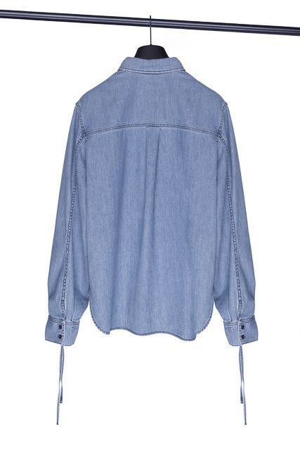 Kenzo KENZO / Denim Shirt with Ribbon Details Size XS / US 0-2 / IT 36-38 - 9 Thumbnail