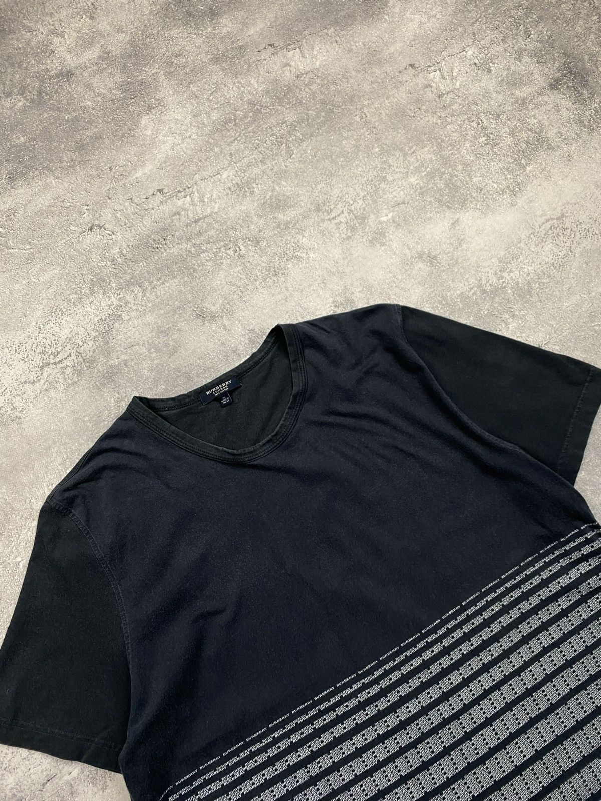 Burberry Vintage Burberry T-Shirt Monogram Striped Rare Blue Tee Size US XL / EU 56 / 4 - 5 Thumbnail