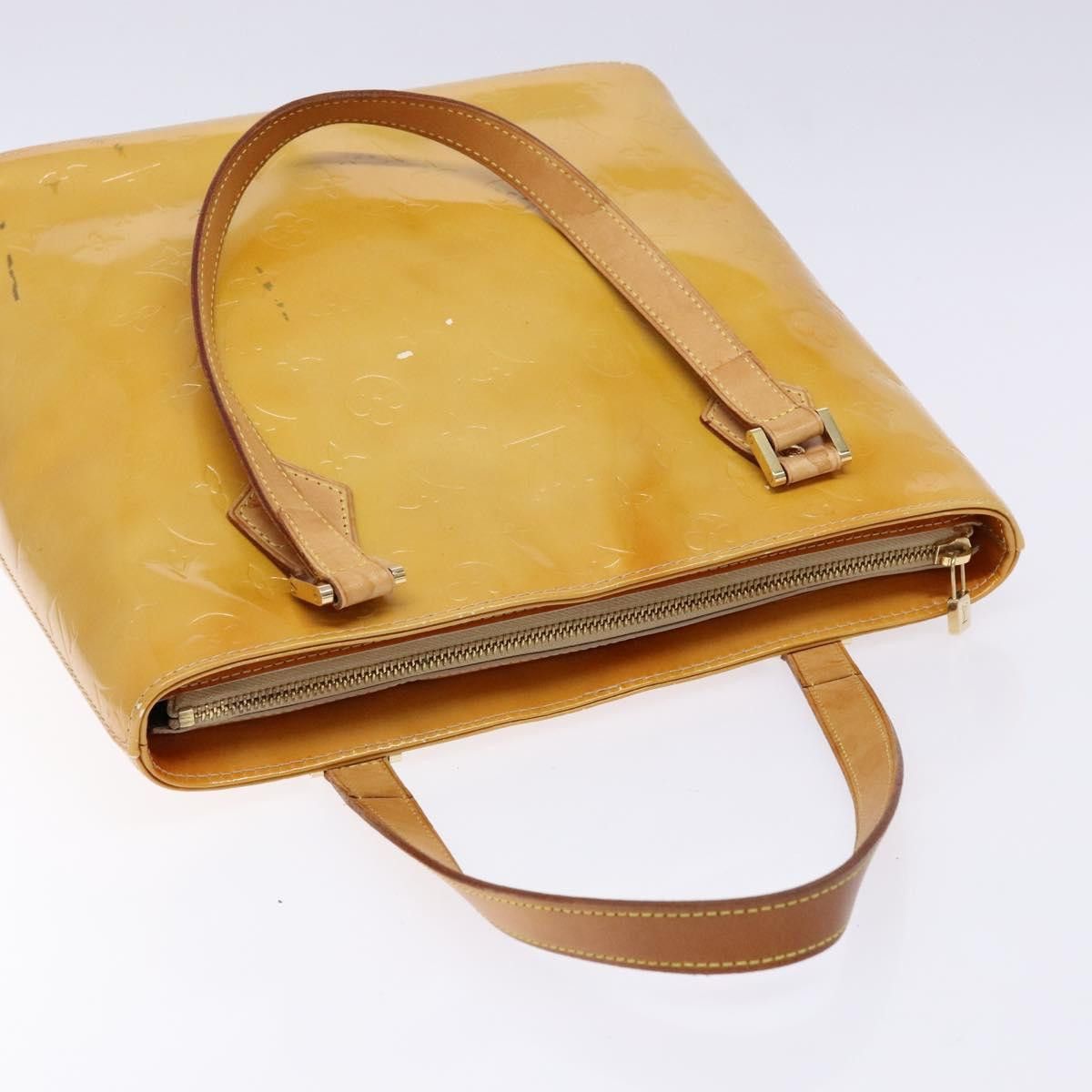 Louis Vuitton LOUIS VUITTON Monogram Vernis Houston Hand Bag Beige M91004 Size ONE SIZE - 6 Thumbnail