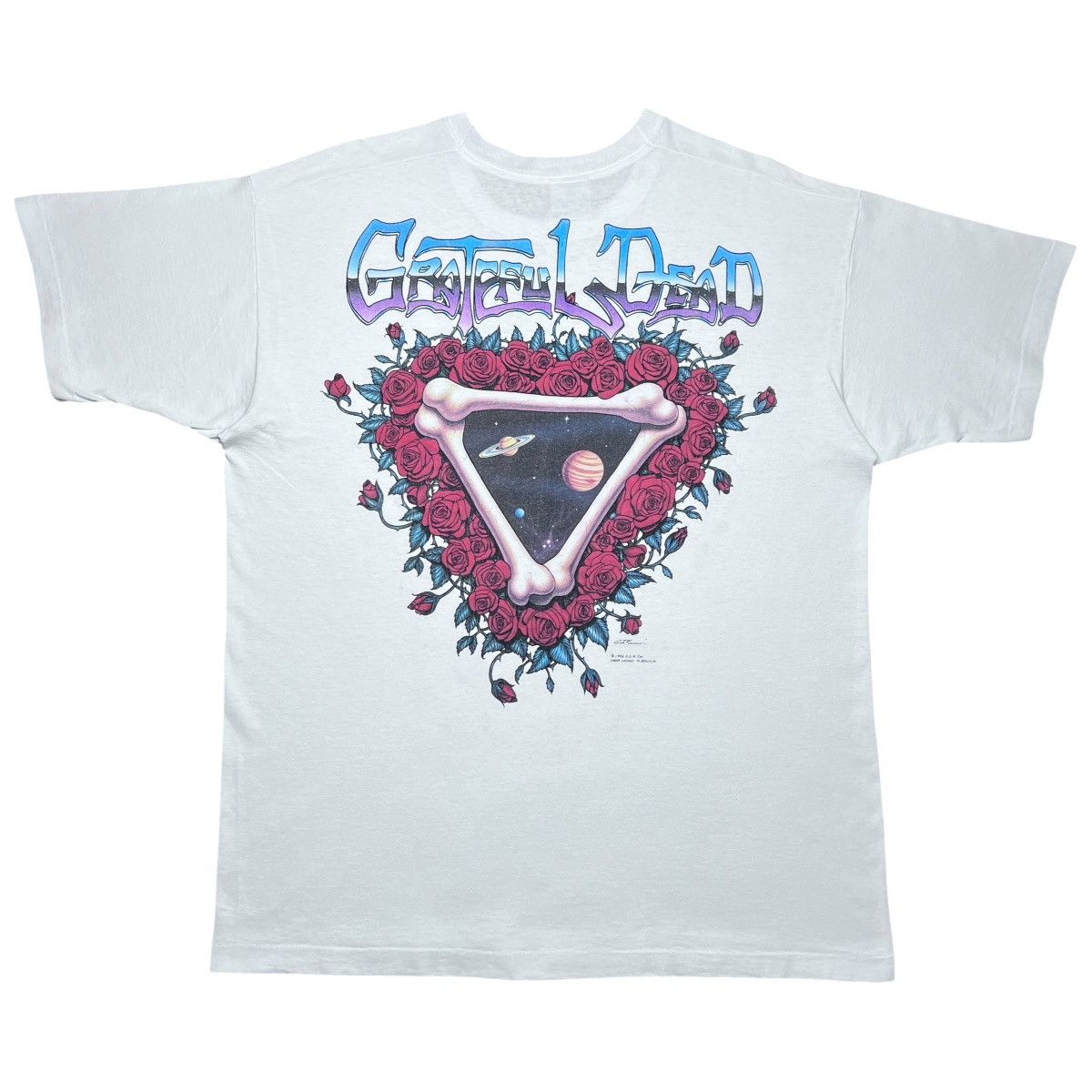 Liquid Blue Vtg 1992 Grateful Dead Space Your Face Space White T-Shirt Size US XL / EU 56 / 4 - 2 Thumbnail