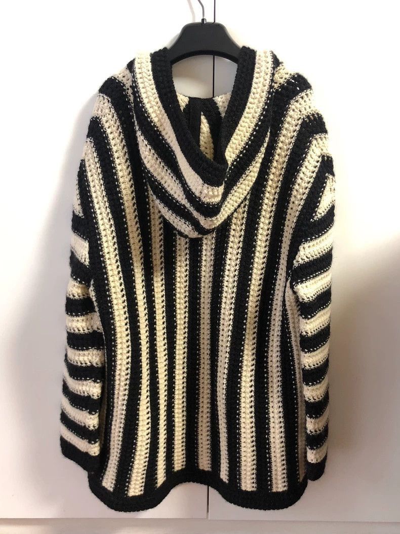 Saint Laurent Paris Saint Laurent Paris Black and white striped cardigan sweate Size US L / EU 52-54 / 3 - 2 Thumbnail