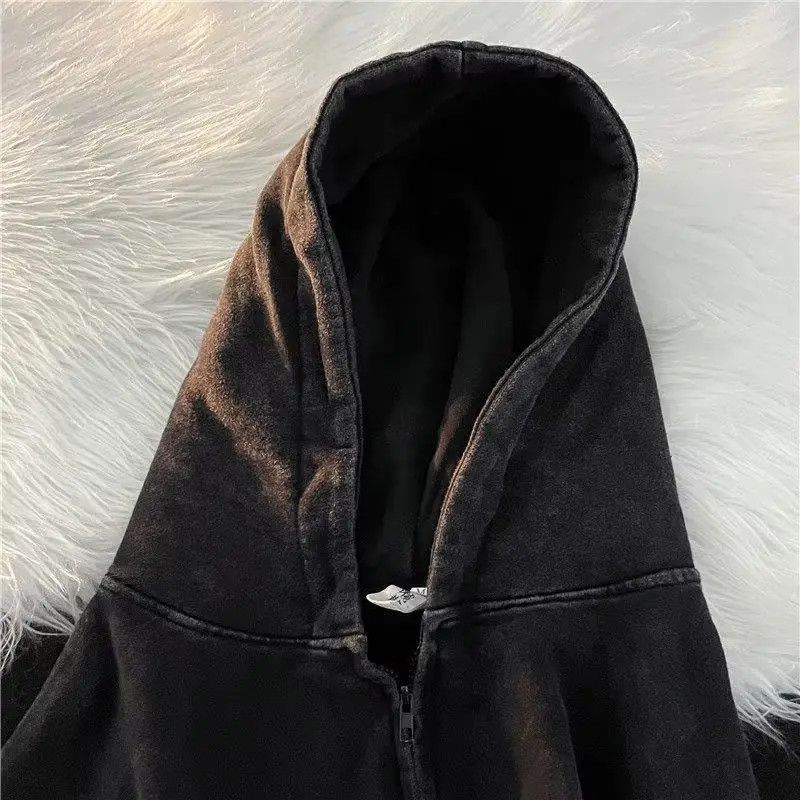 Japanese Brand × Vintage Vintage Wash Distressed Hoodie Jacket Size XL / US 12-14 / IT 48-50 - 5 Thumbnail