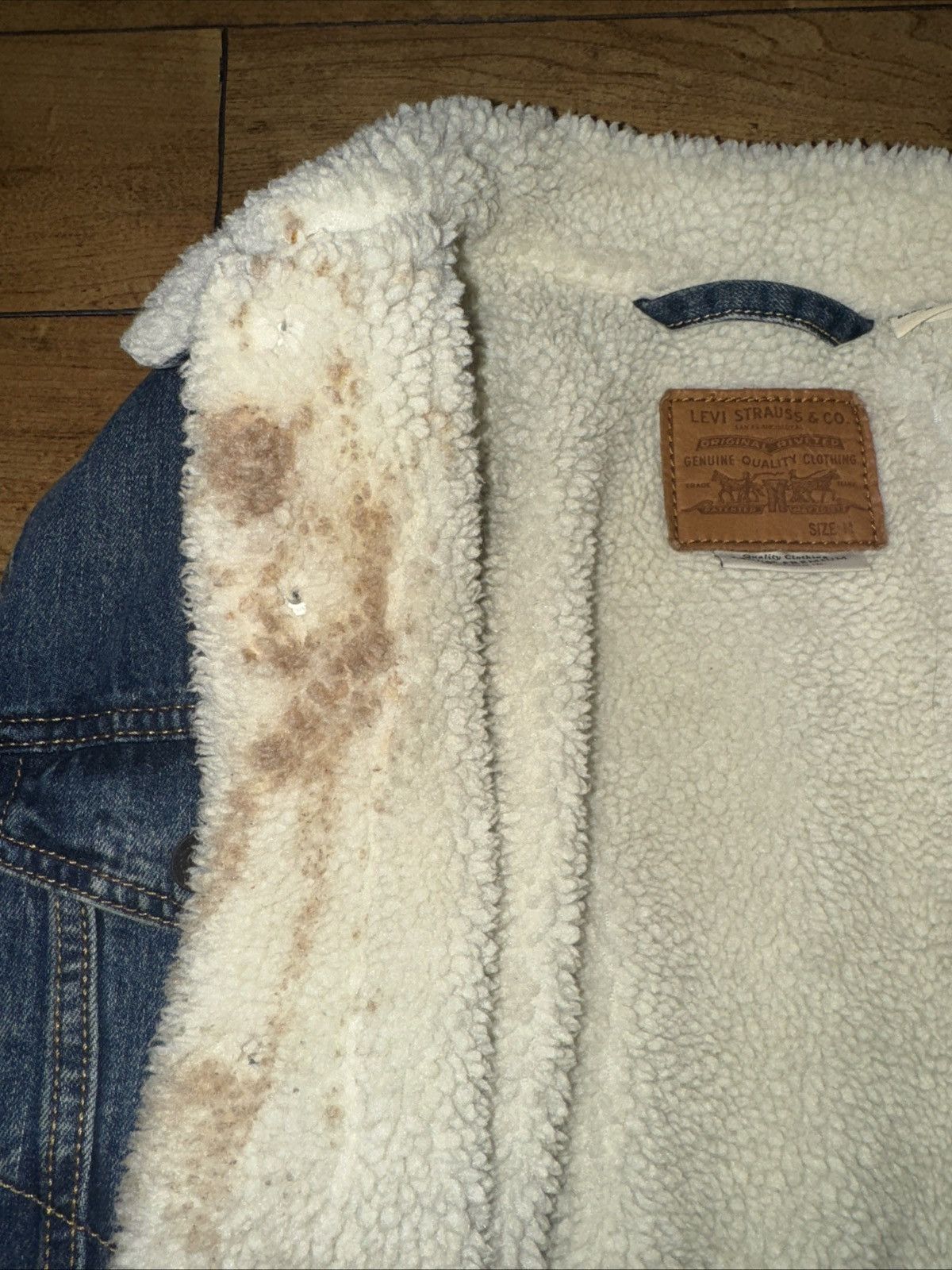 Levi's Levi’s Denim Sherpa Jacket Blue Medium 22x26 Size US M / EU 48-50 / 2 - 7 Thumbnail
