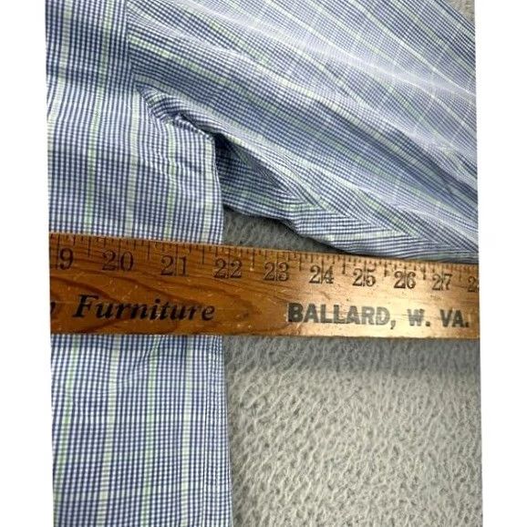Vineyard Vines Vineyard Vines Button Up Shirt Mens Medium Burgee Blue Plaid Whale Long Sleeve Size US M / EU 48-50 / 2 - 7 Thumbnail