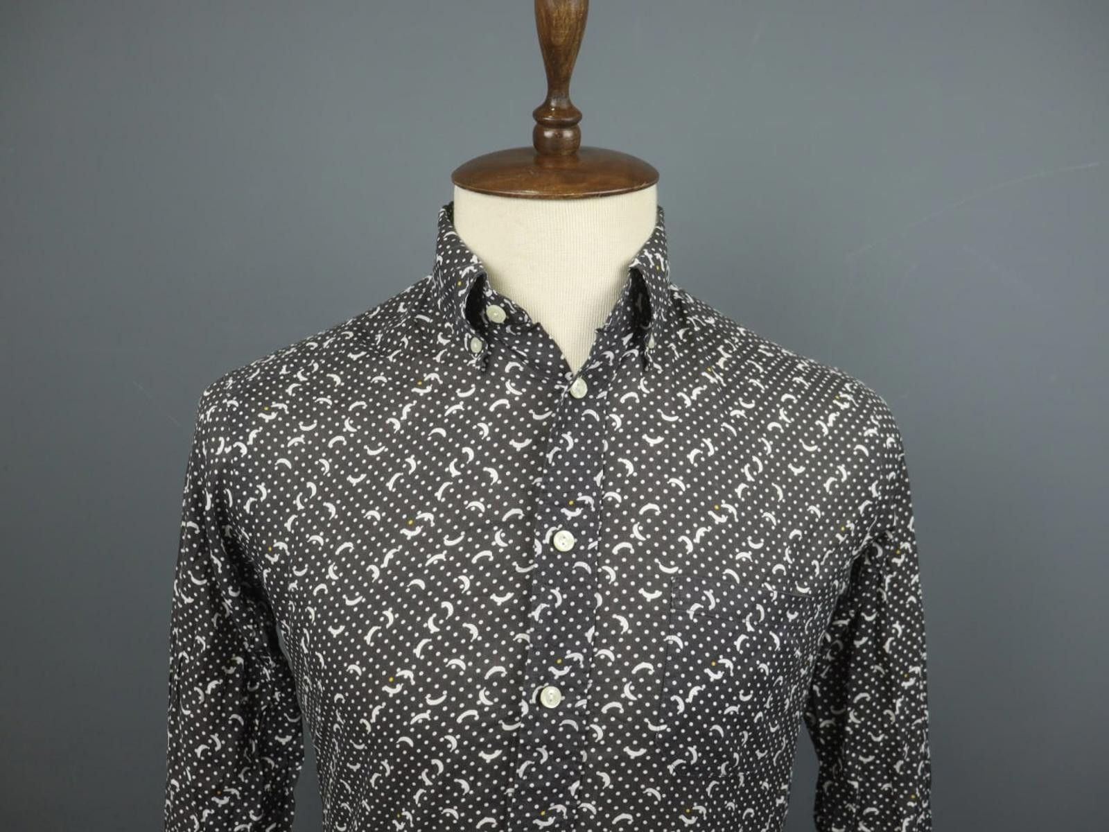 Eton Eton Multi Polka Dot Cotton Collared Dress Shirt Size S Size 36R - 2 Thumbnail
