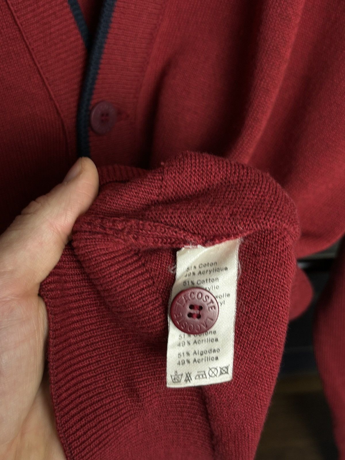 Lacoste Lacoste Vintage Buttoned Cardigan Sweater Archive Old Money Size US L / EU 52-54 / 3 - 9 Thumbnail