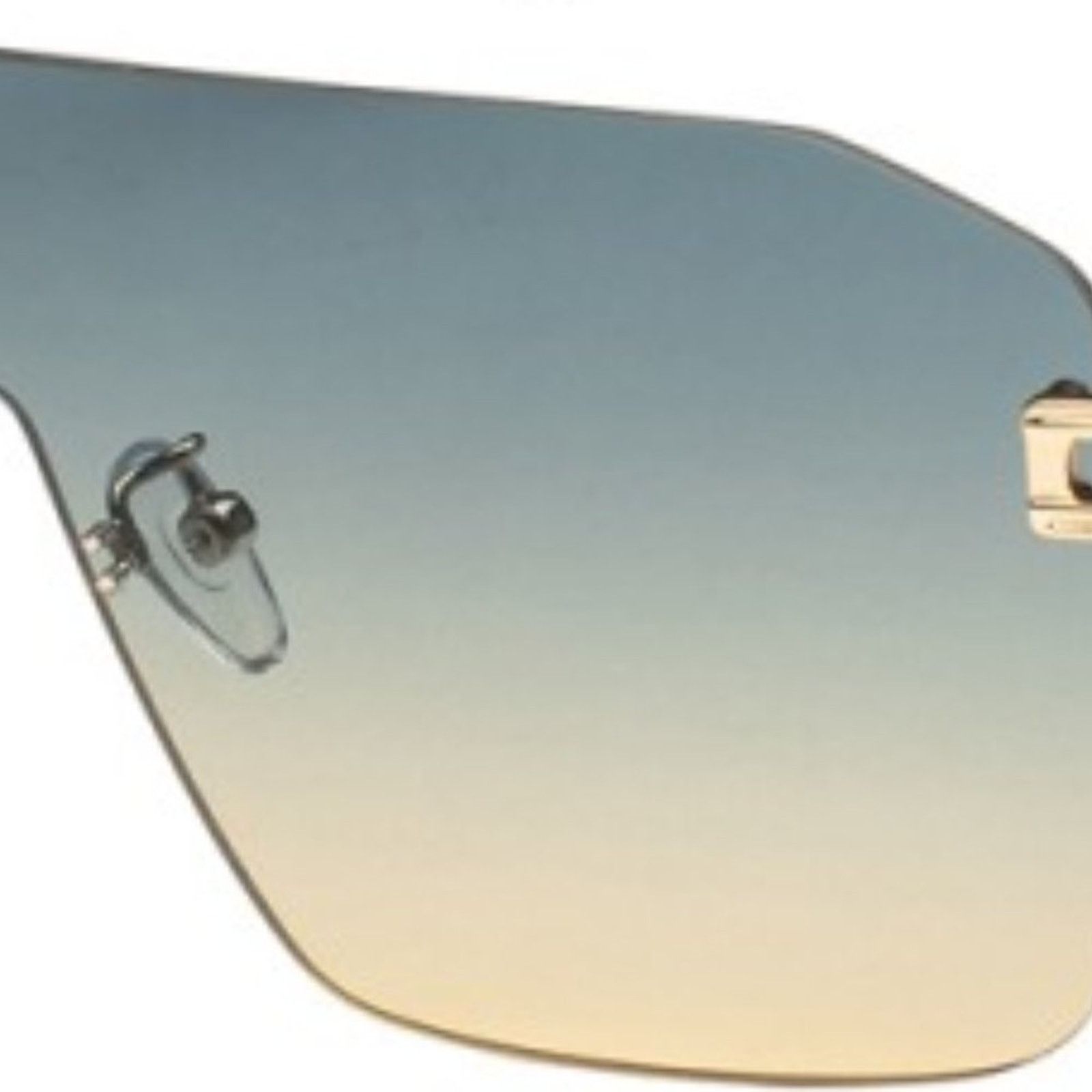 Other Sadie Teal & Brown Oversized Rimless Flat-Top Sunglasses Size ONE SIZE - 13 Thumbnail