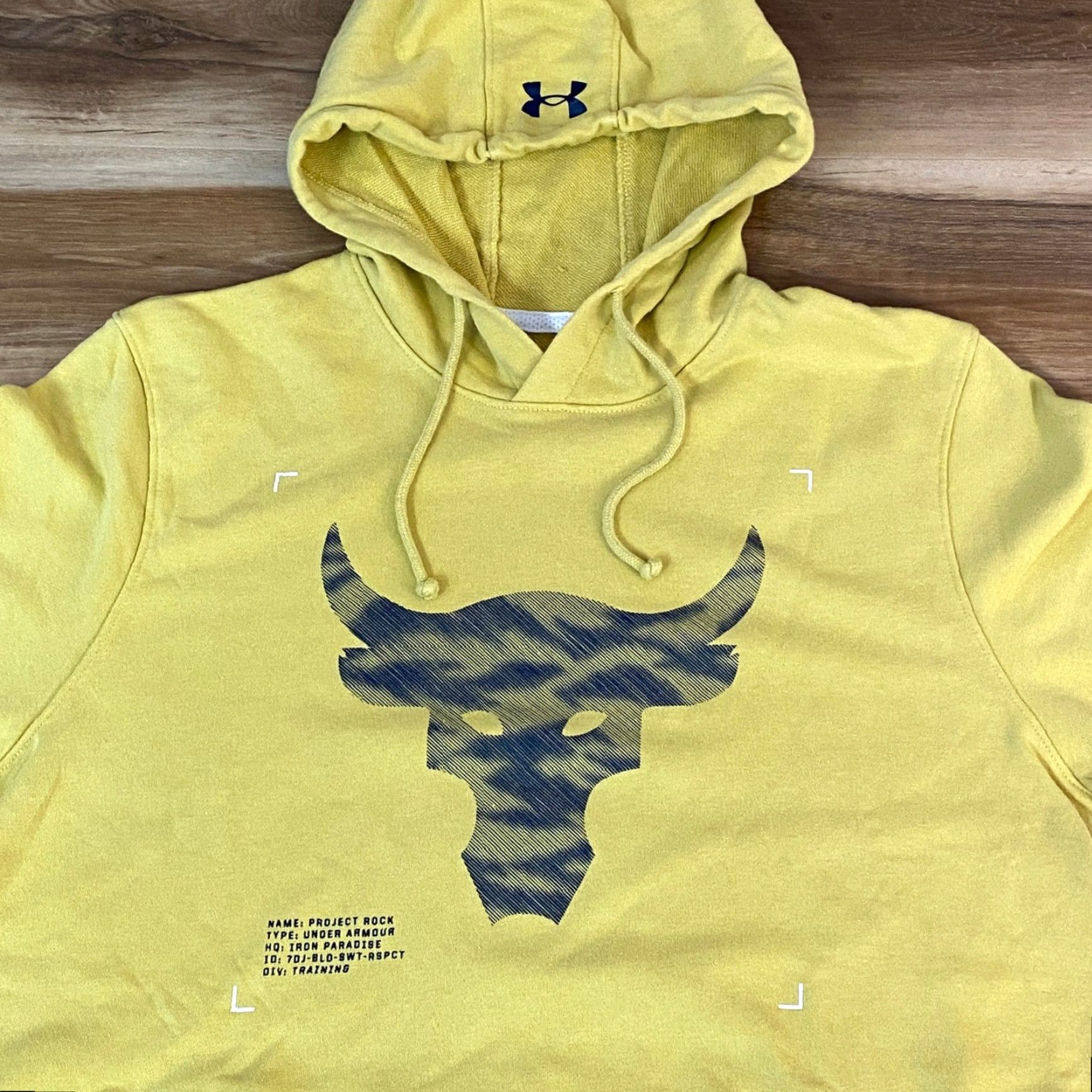 Under Armour Under Armour Project Rock Hoodie Large Short Sleeve Yellow Bull Logo Size US L / EU 52-54 / 3 - 2 Thumbnail