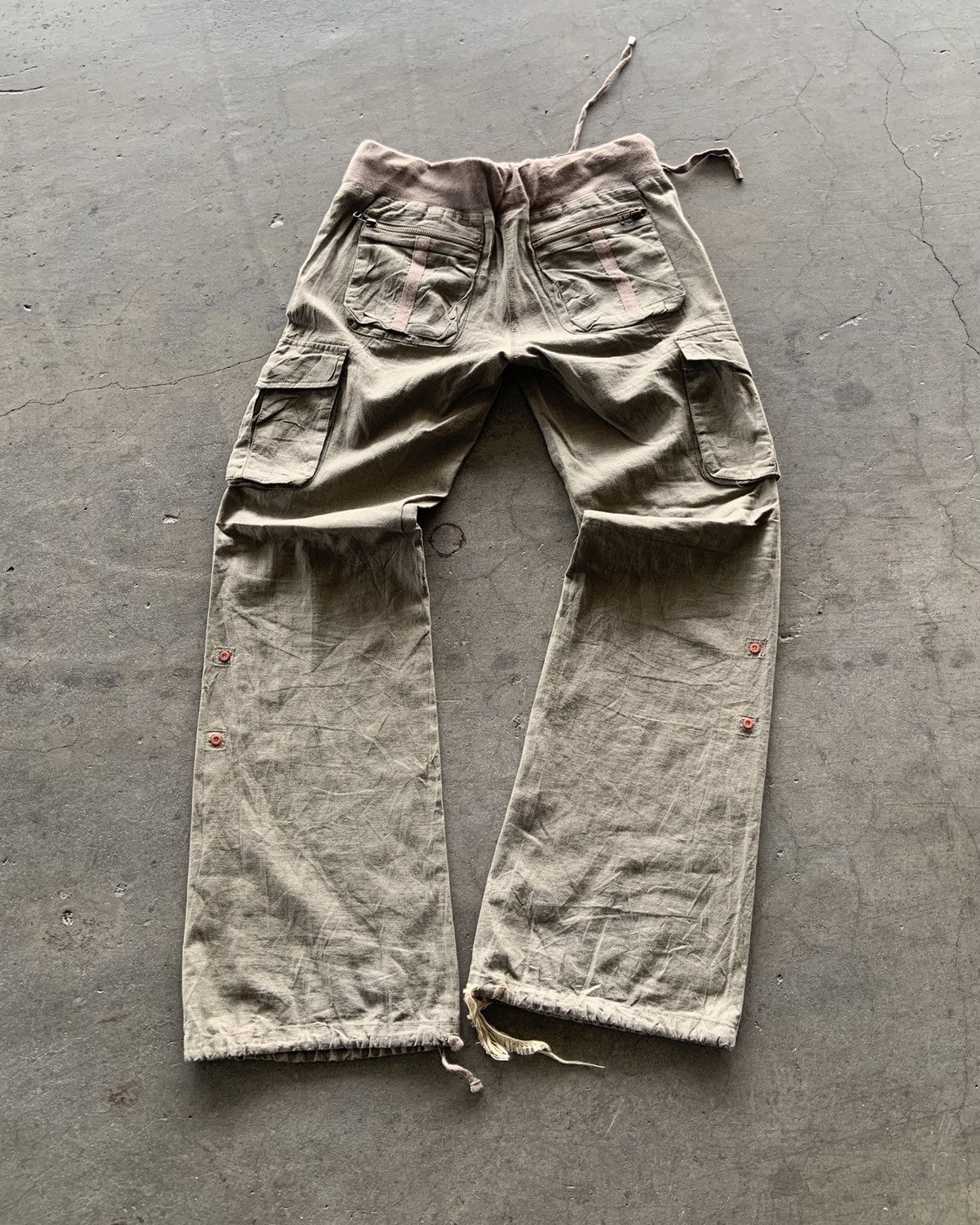 If Six Was Nine Rare G.O.A Cargo 3D Pocket Flared Pants Size Free Size US 33 - 9 Thumbnail