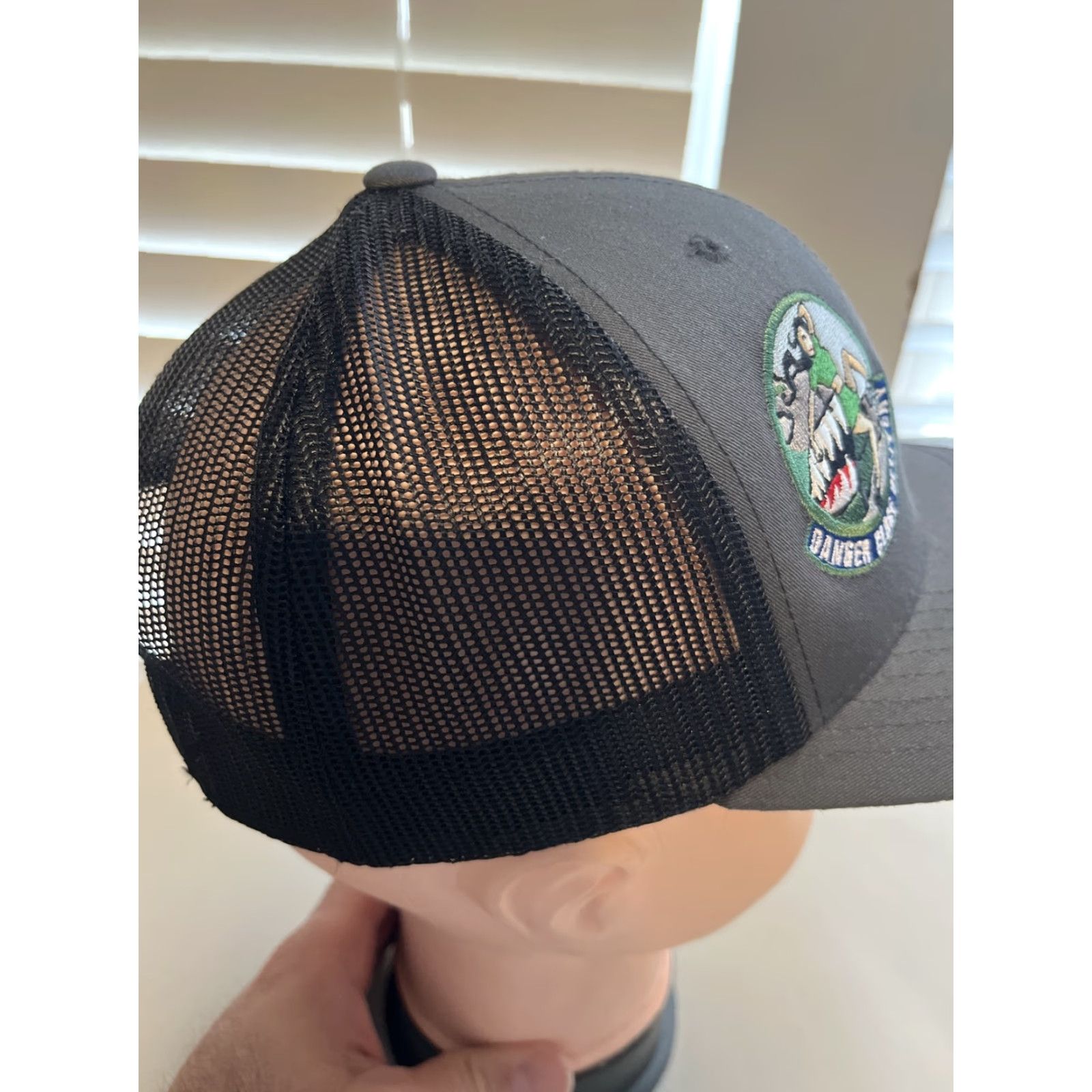 Vintage Danger Close Delivery Hat Yupoong SnapBack One Size Men Gray Cotton Polyester Spandex Canvas Adjustable Stickers Size ONE SIZE - 6 Thumbnail