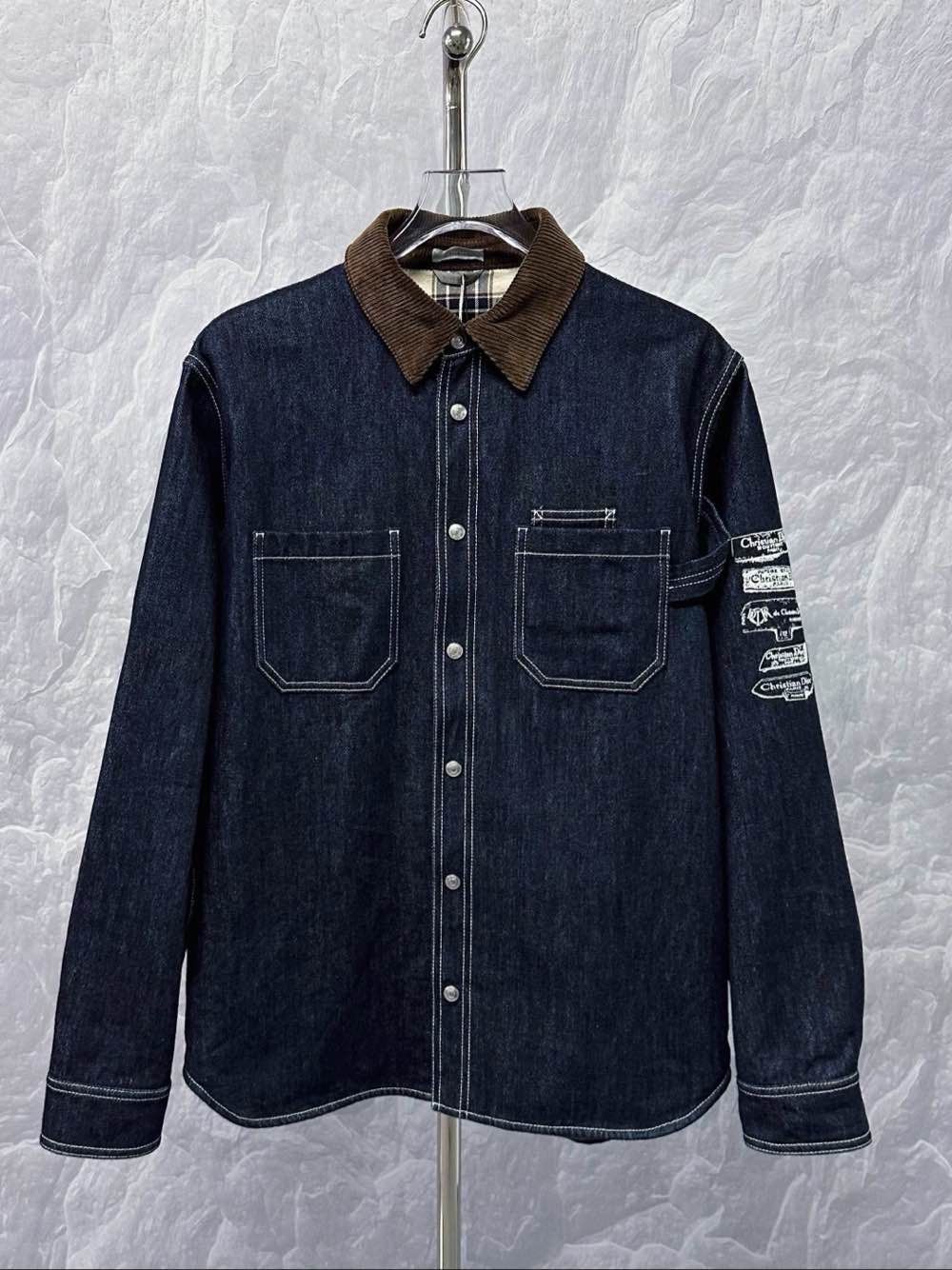 Dior Dior Logo Patch Denim Shirt Size M Size US M / EU 48-50 / 2 - 1 Thumbnail