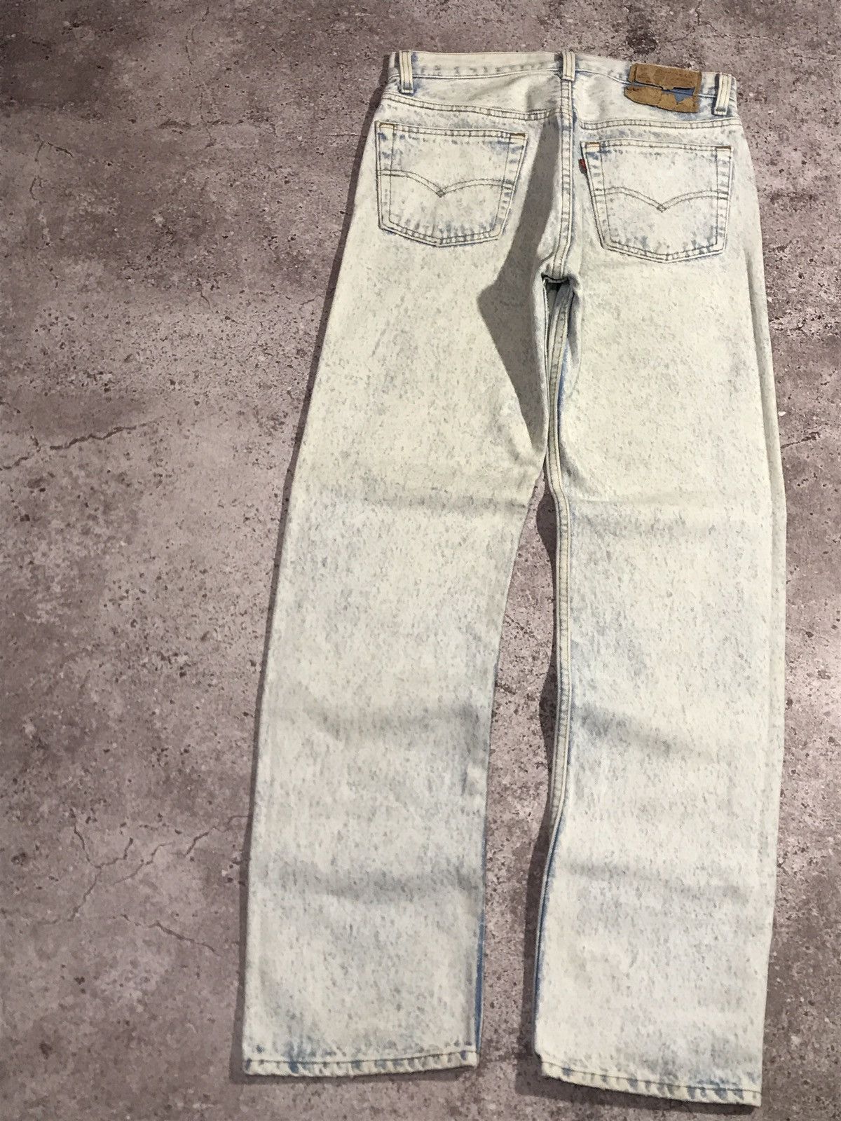 Levi's Vintage 90s Levi’s 501 Denim Jeans Blue/White 29x30 Usa Size US 29 - 3 Thumbnail