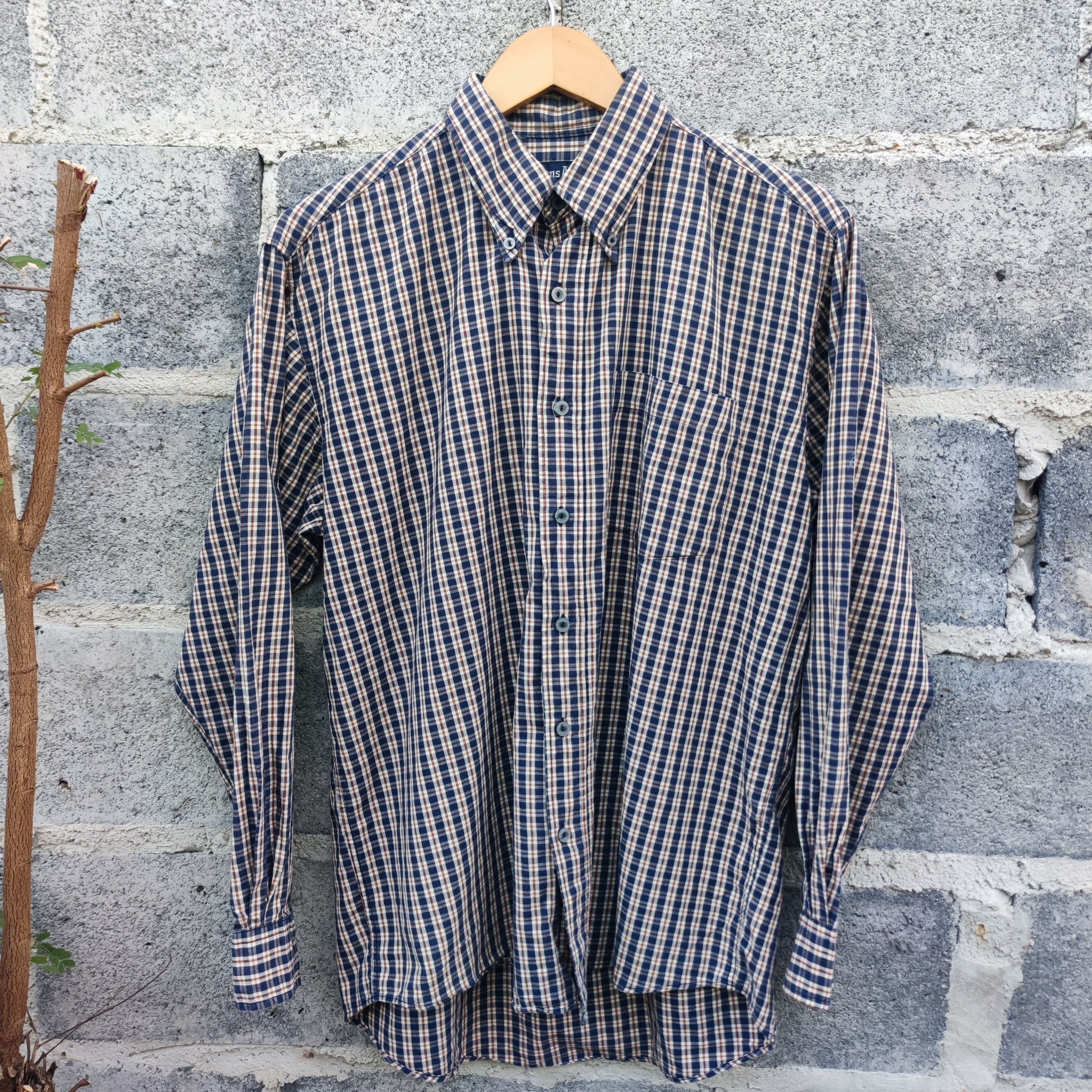 Japanese Brand × Octopus × Vintage Octopus Army Plaid Cotton Button Down Shirt Size US M / EU 48-50 / 2 - 1 Thumbnail