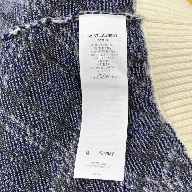 Saint Laurent Paris Saint Laurent Color-block checked wool knit cardigan jacket Size M / US 6-8 / IT 42-44 - 6 Thumbnail