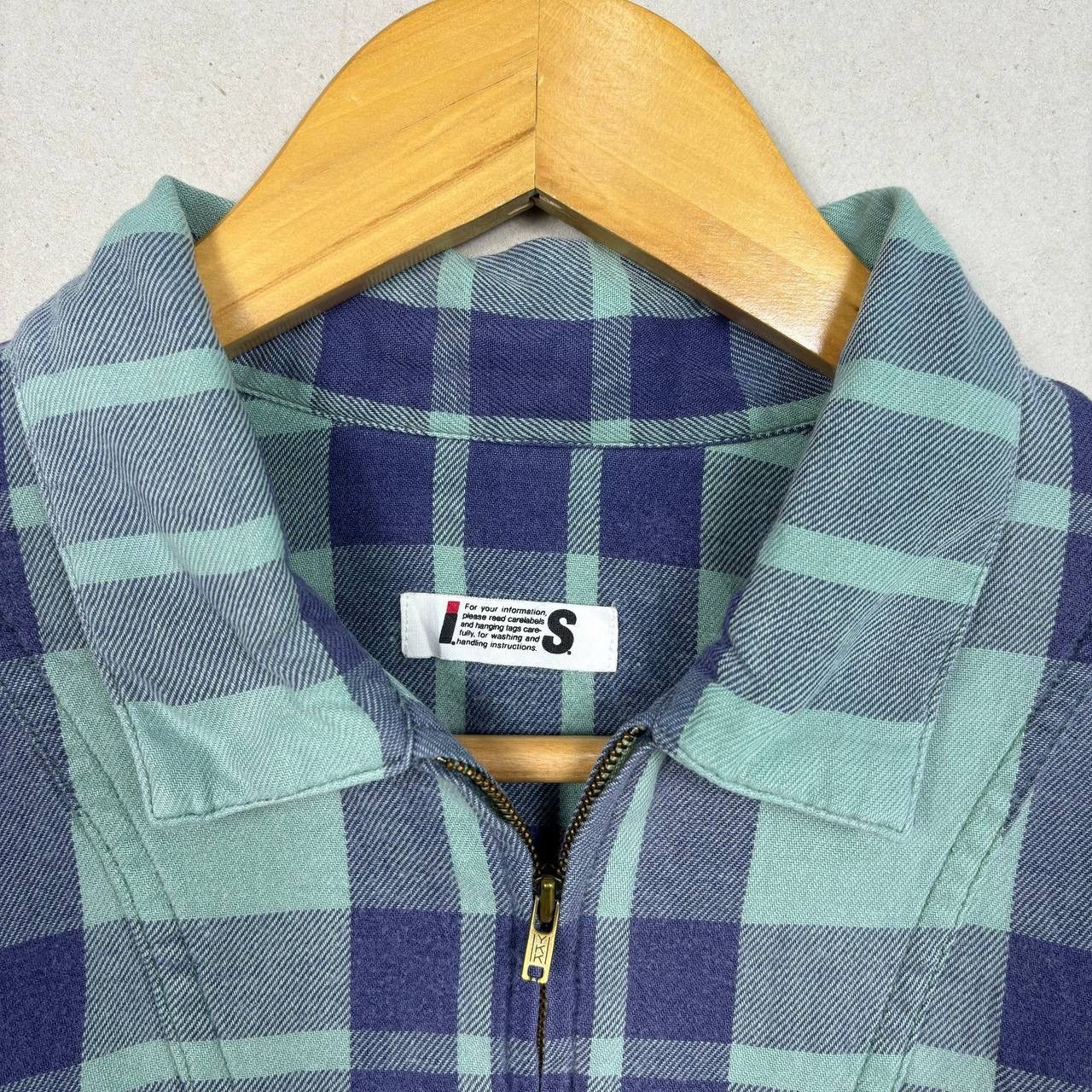 Issey Miyake Issey Miyake I.S. Sport Plaid Half Zip Flannel Shirt Vtg Size US L / EU 52-54 / 3 - 5 Thumbnail